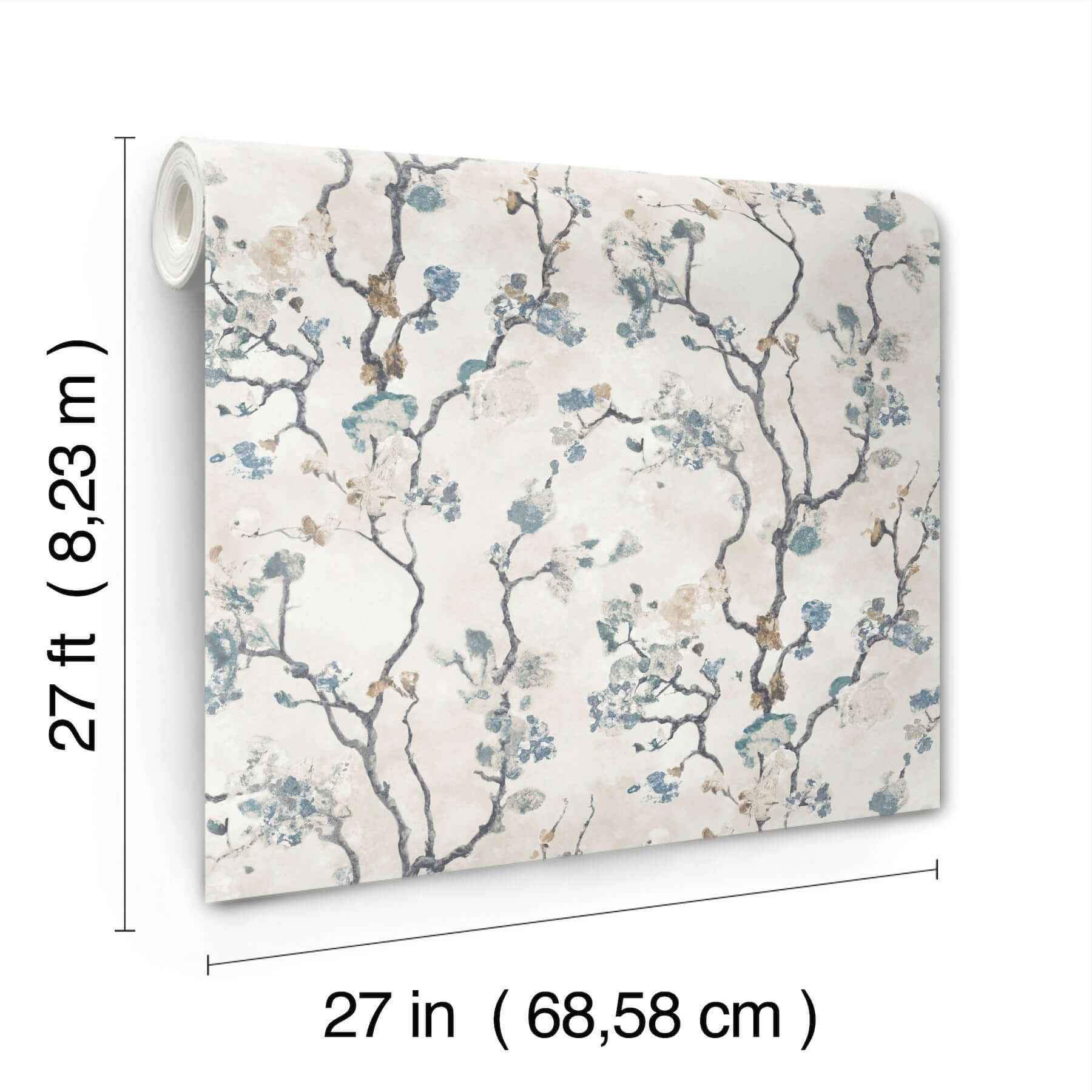 Avril Chinoiserie Peacock Wallpaper - York Wallcoverings - LM5412 - York Wallcoverings Wallpaper