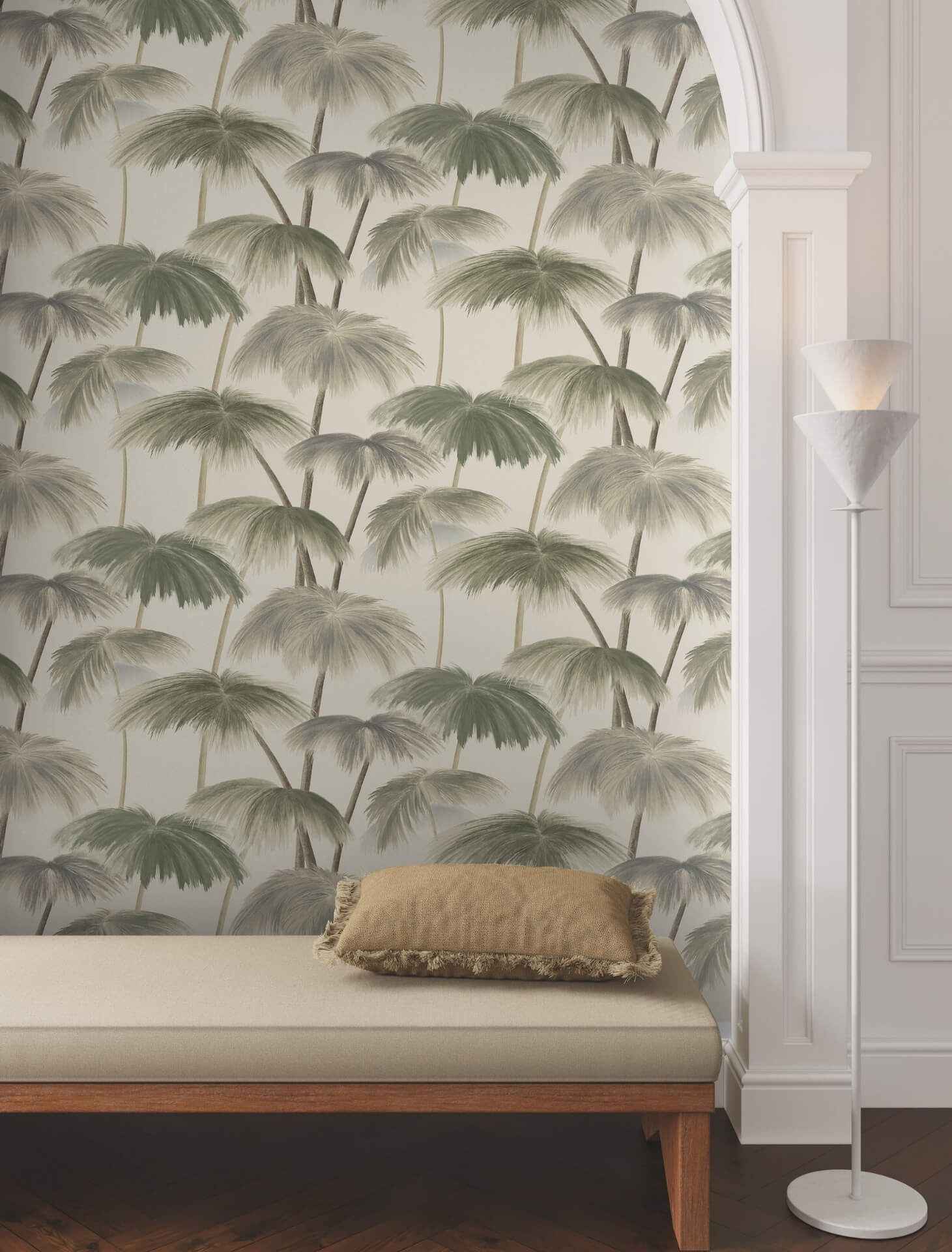 Plein Air Palms Vintage Wallpaper - York Wallcoverings - LM5433 - York Wallcoverings Wallpaper