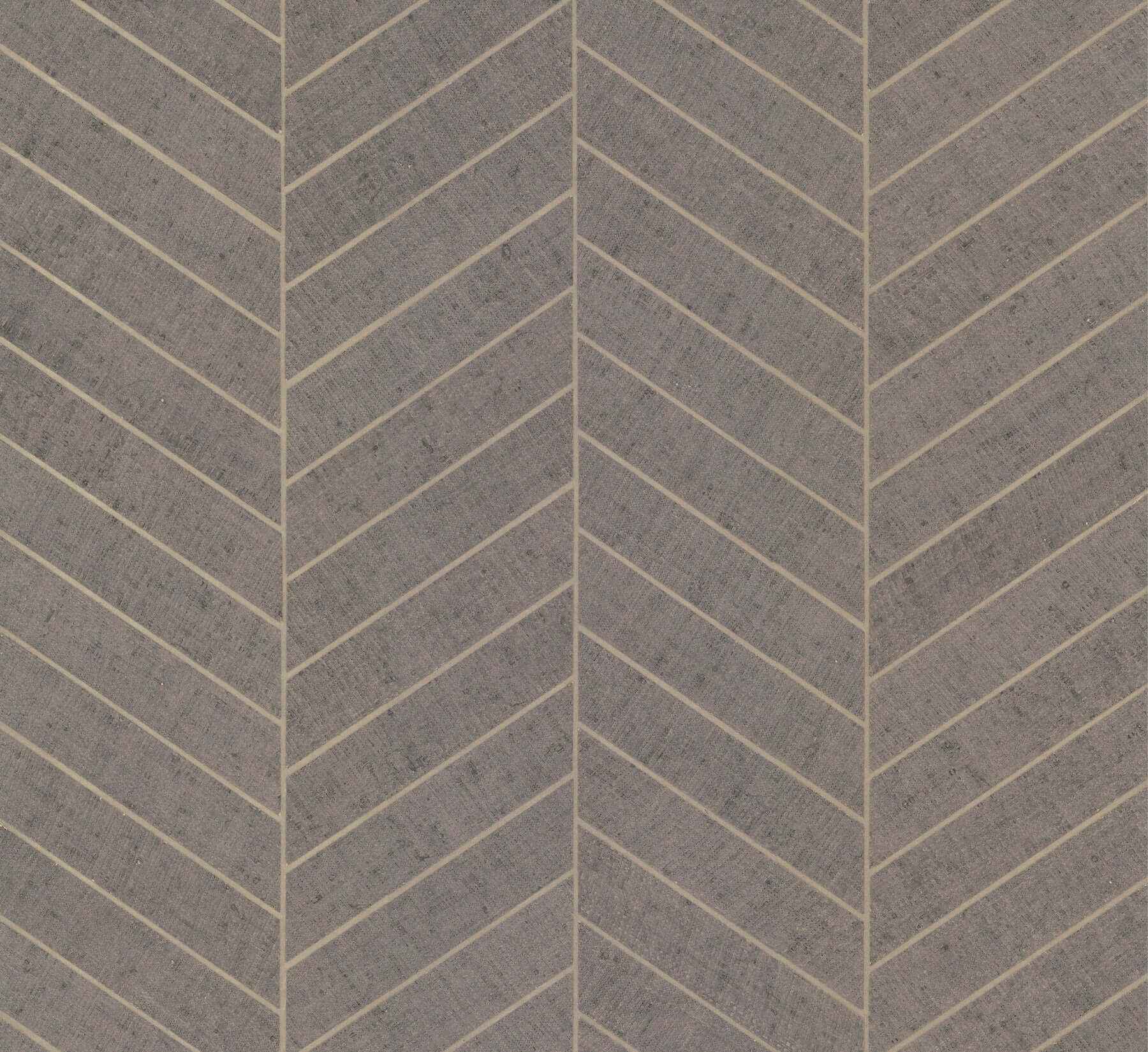 Atelier Herringbone Natural Grey Wallpaper - York Wallcoverings - HO2110GV - York Wallcoverings Wallpaper