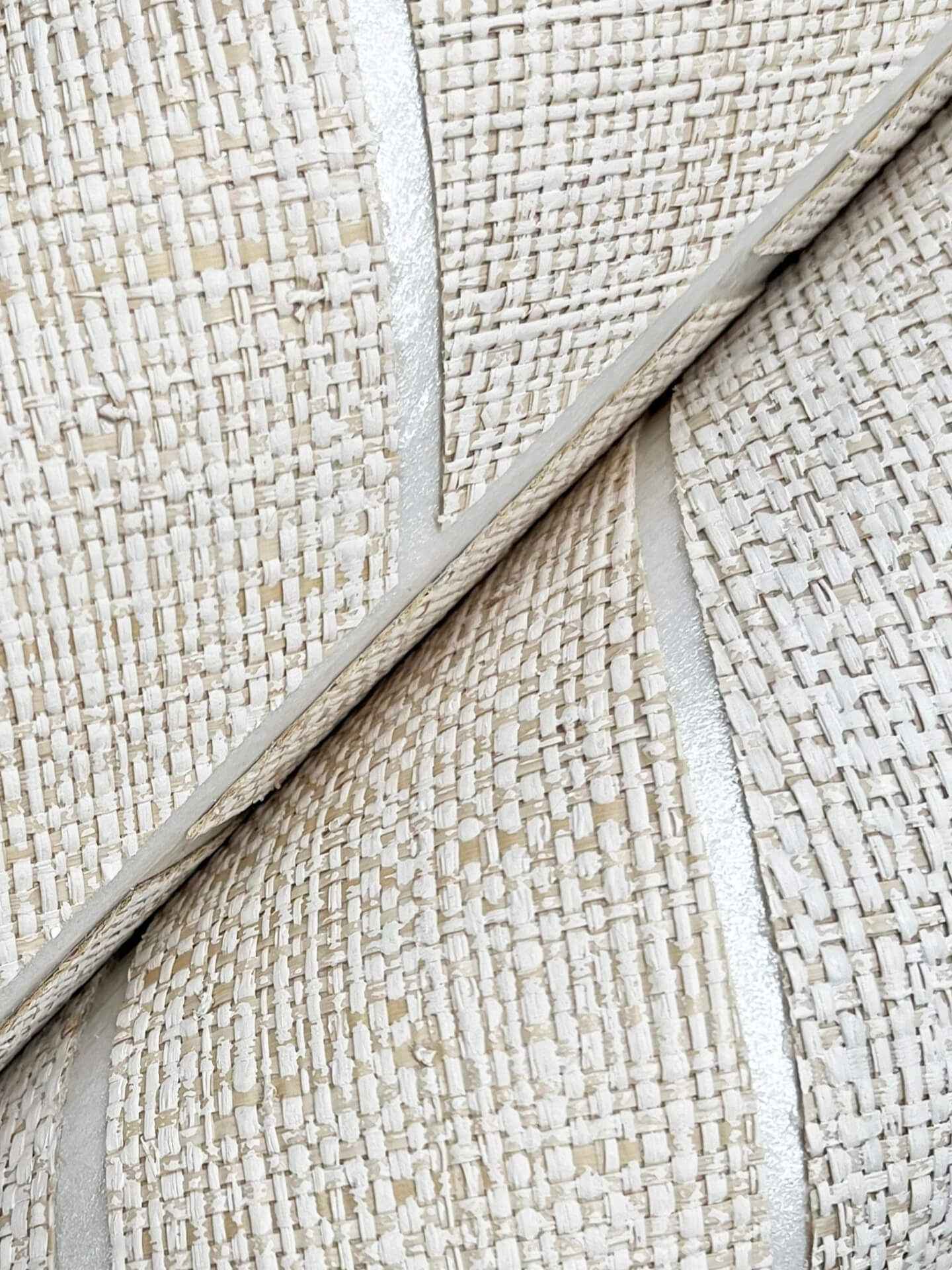 Atelier Herringbone White Wallpaper - York Wallcoverings - HO2108GV - York Wallcoverings Wallpaper