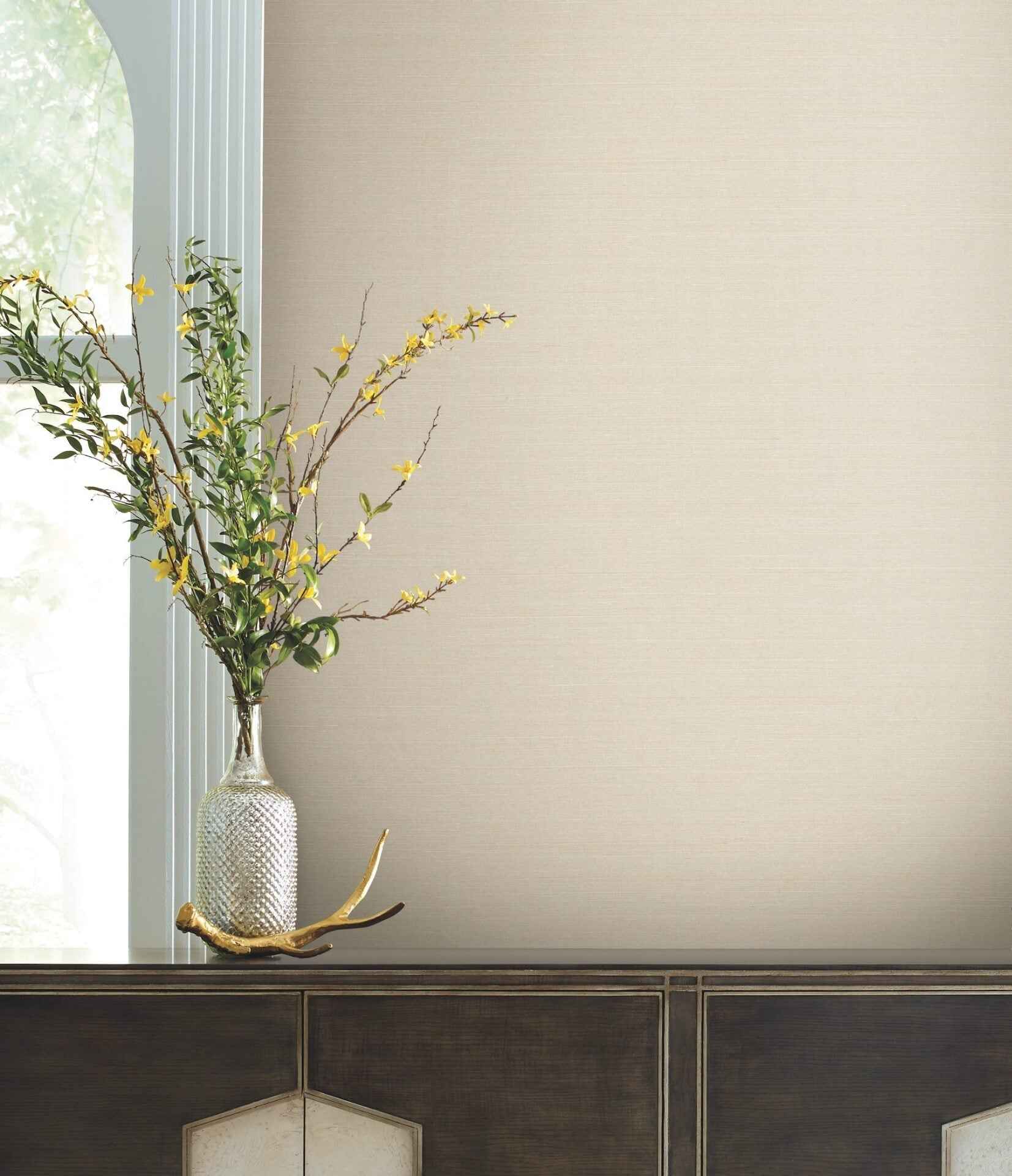 Delicate Abaca Sand Wallpaper - York Wallcoverings - GV0282 - York Wallcoverings Wallpaper