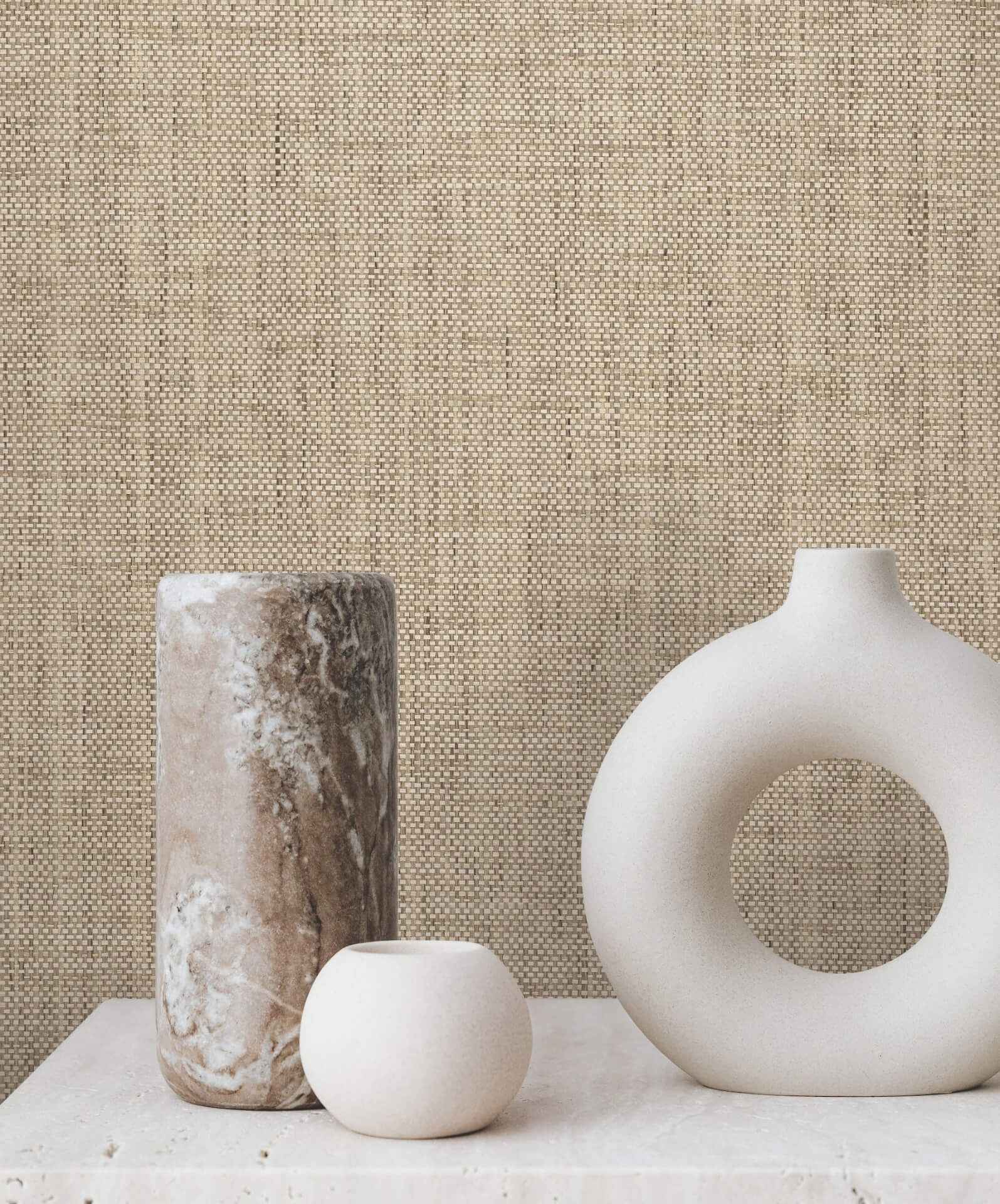 Edo Paperweave Mushroom Wallpaper - York Wallcoverings - GV0186 - York Wallcoverings Wallpaper
