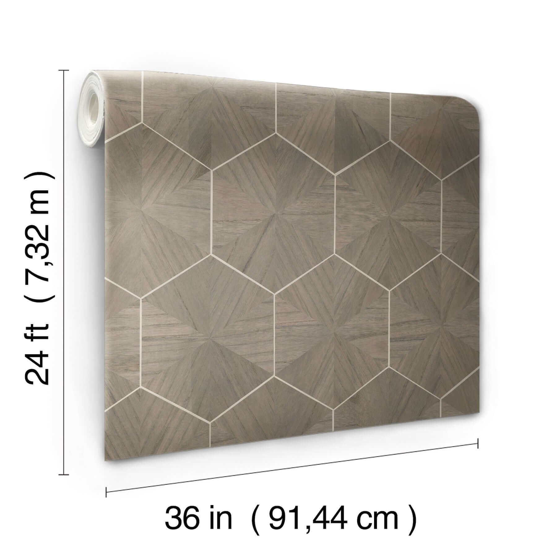 hexagram-wood-veneer-caper-wallpaper-york-wallcoverings-ho2102gv - York Wallcoverings Wallpaper