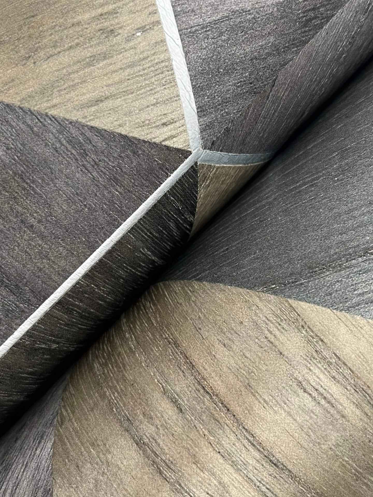 Hexagram Wood Veneer Smoke Wallpaper - York Wallcoverings - HO2103GV - York Wallcoverings Wallpaper