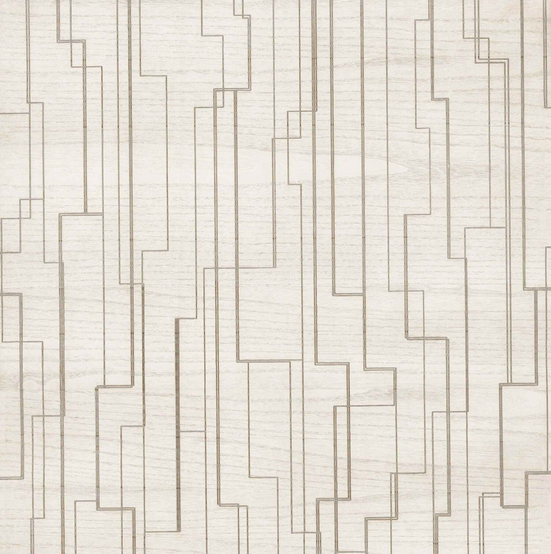 Inlay Line White Wallpaper - York Wallcoverings - GV0257