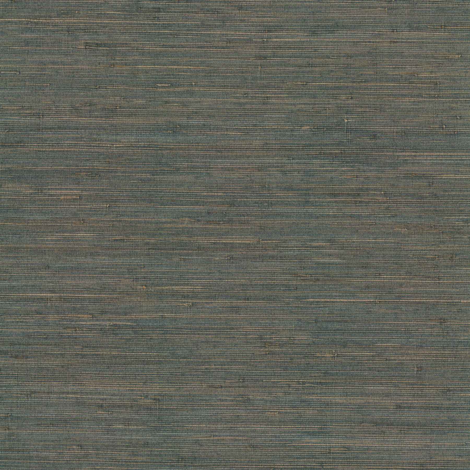 Knotted Grass Dark Teal Wallpaper - York Wallcoverings - GV0234