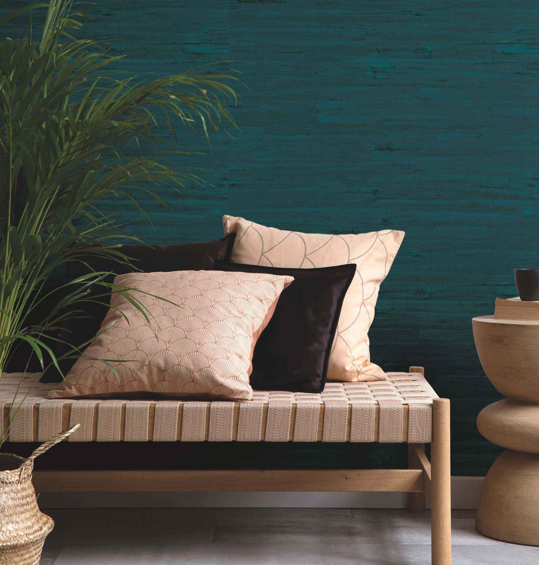 Lotus Leaf Turquoise Wallpaper - York Wallcoverings - MY9280GV - York Wallcoverings Wallpaper
