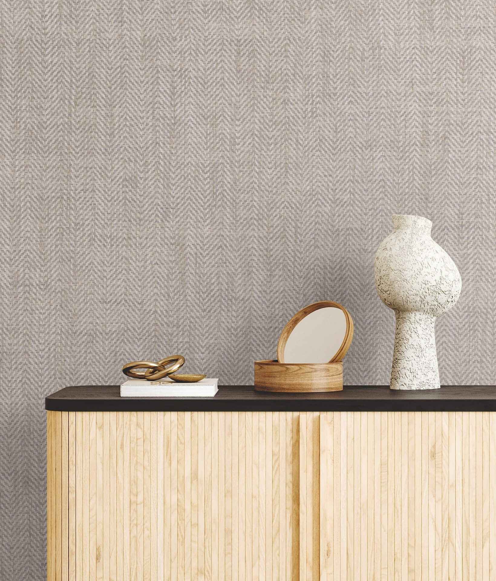 Tailored Weave Grey Wallpaper - York Wallcoverings - GV0191 - York Wallcoverings Wallpaper