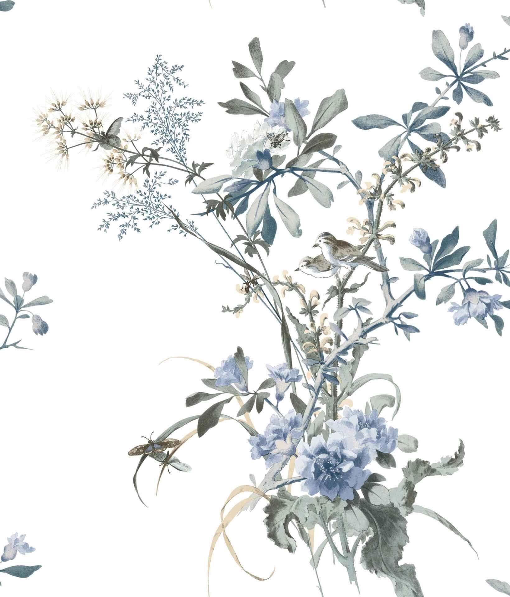 Wild Flowers Jade Peel & Stick Wallpaper - York Wallcoverings - PSW1367RL - York Wallcoverings Wallpaper