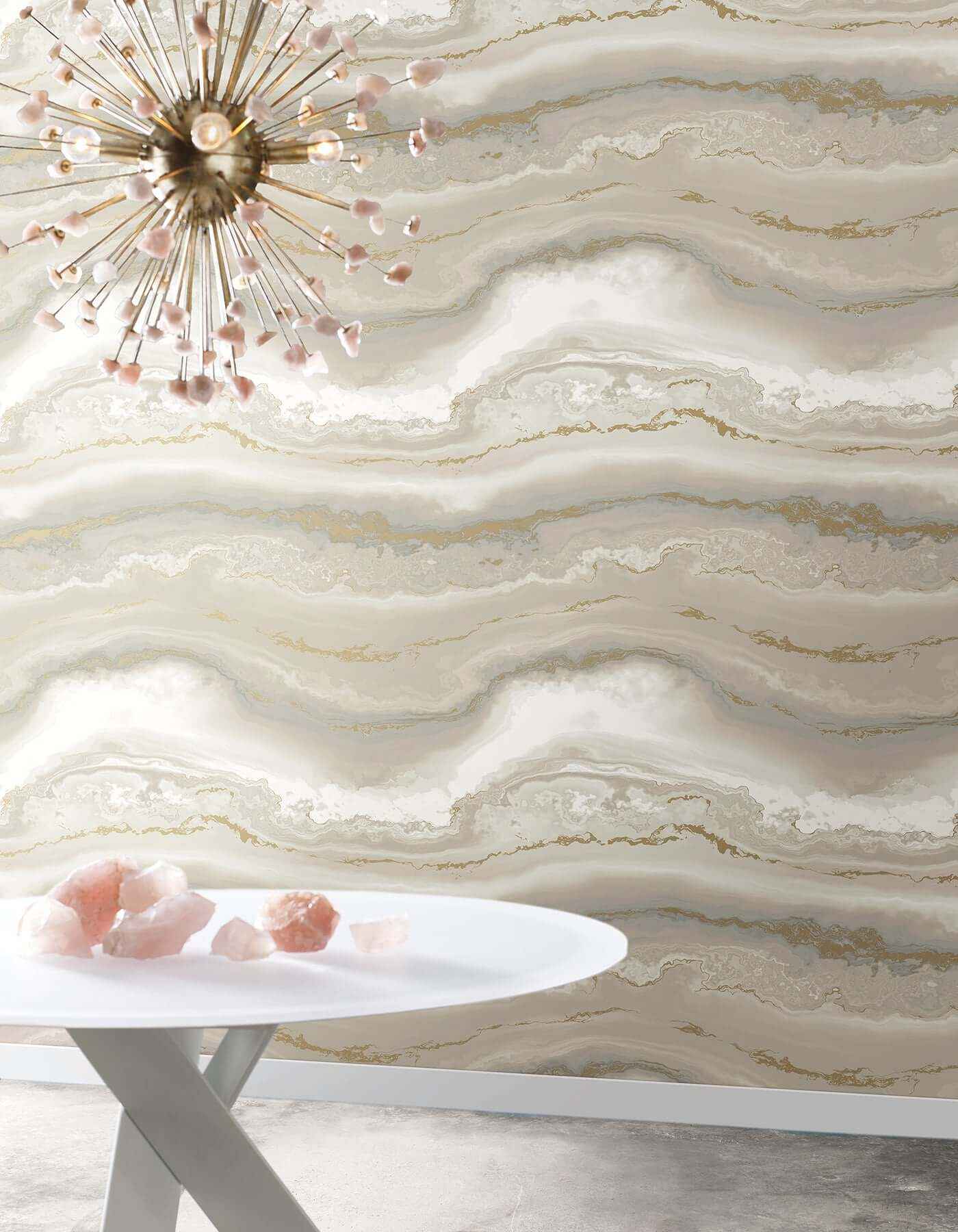 Shifting Sands Beige Peel & Stick Wallpaper - York Wallcoverings - PSW1560RL