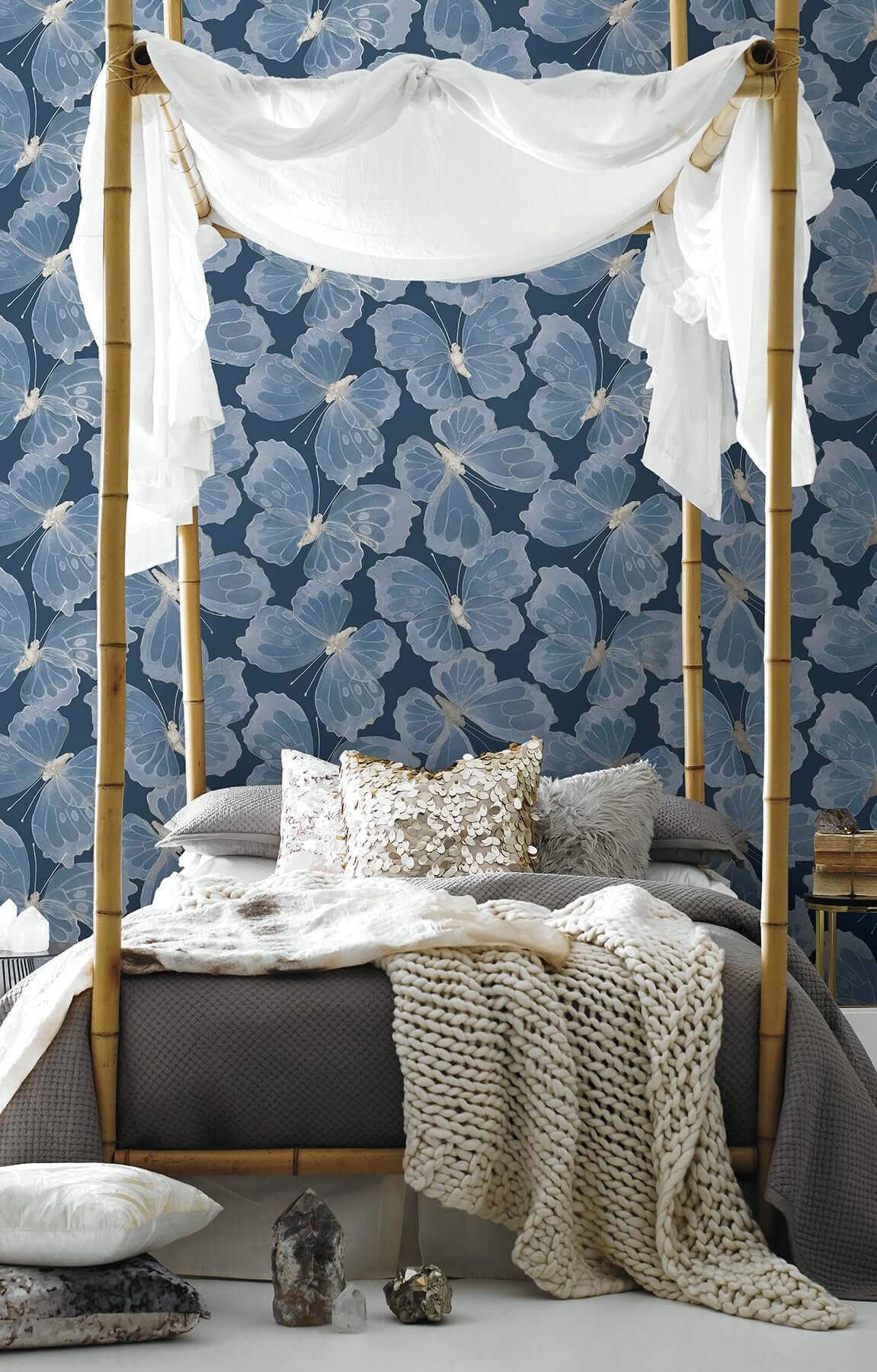 Monarch Pewter Peel & Stick Wallpaper - York Wallcoverings - PSW1566RL - York Wallcoverings Wallpaper