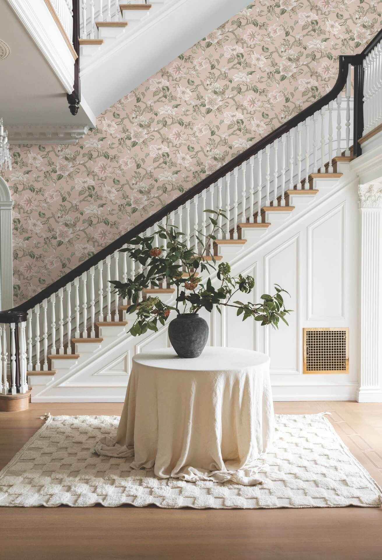 Marguerite Vine Blush Wallpaper - York Wallcoverings - GT4511 - York Wallcoverings Wallpaper