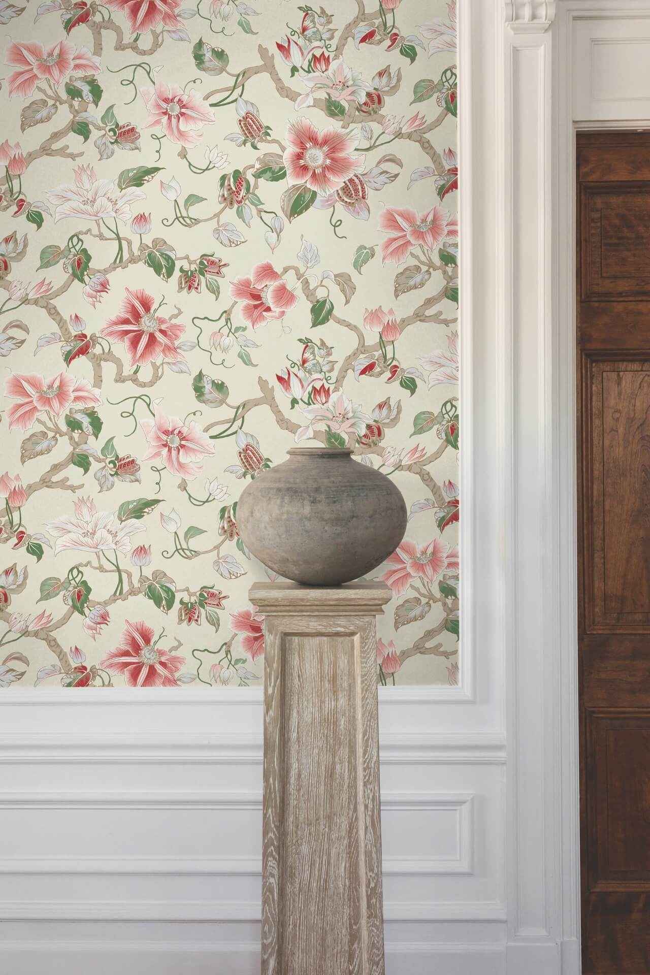 Marguerite Vine Cream Wallpaper - York Wallcoverings - GT4513 - York Wallcoverings Wallpaper