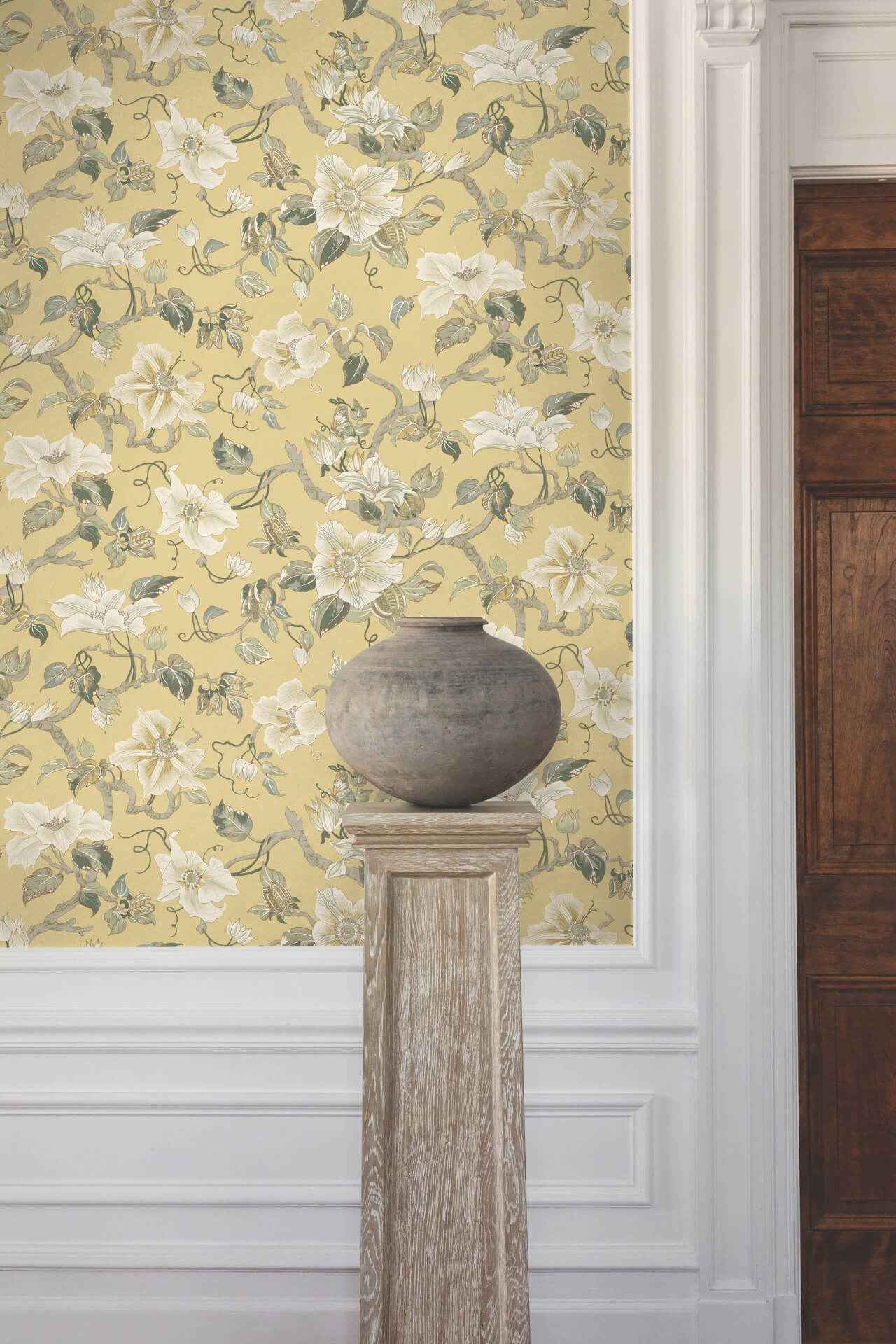 Marguerite Vine Yellow Wallpaper - York Wallcoverings - GT4515 - York Wallcoverings Wallpaper