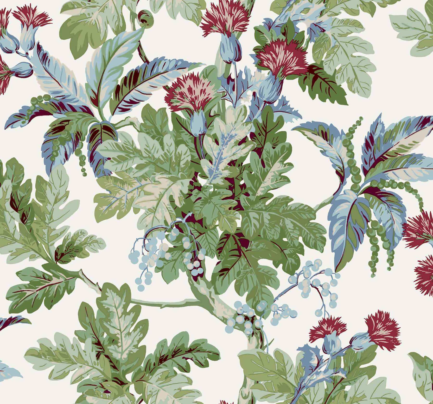 Briarwood White Wallpaper - York Wallcoverings - GT4524 - York Wallcoverings Wallpaper