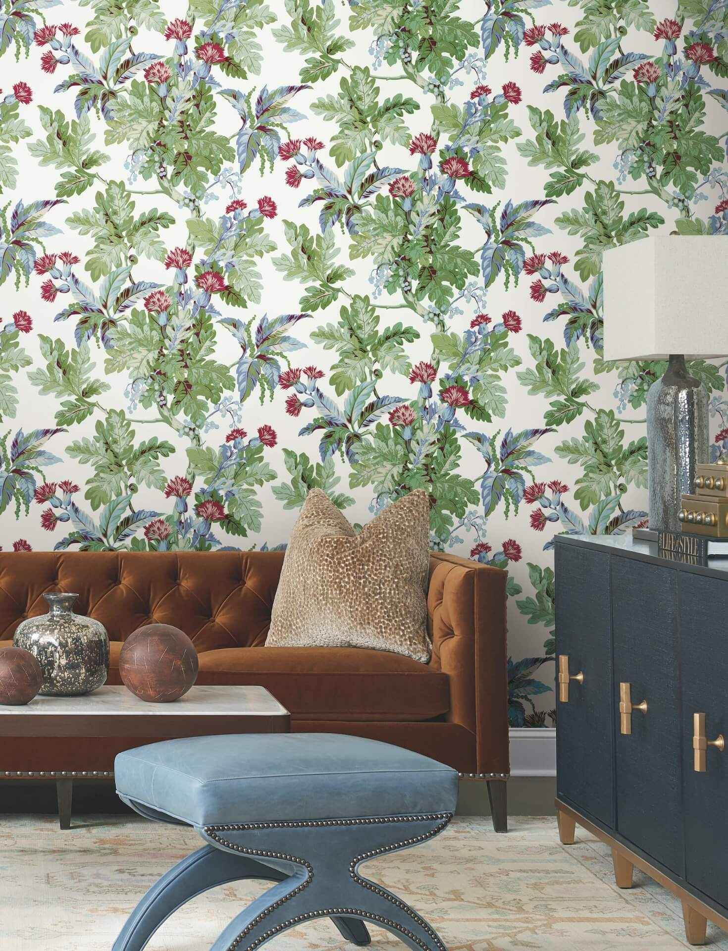 Briarwood White Wallpaper - York Wallcoverings - GT4524 - York Wallcoverings Wallpaper