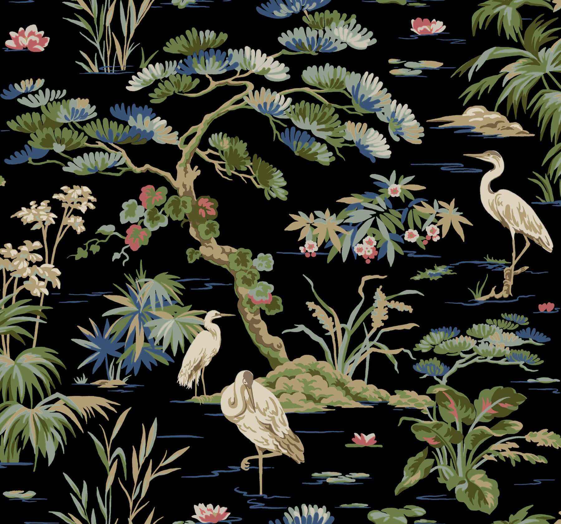 Bridgewater Black Wallpaper - York Wallcoverings - GT4535 - York Wallcoverings Wallpaper