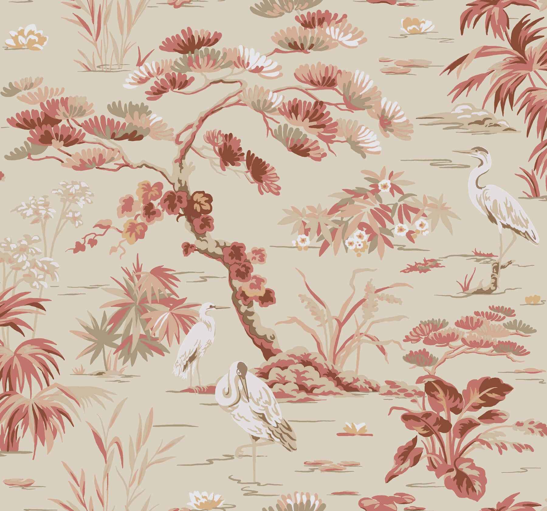 Bridgewater Coral Wallpaper - York Wallcoverings - GT4532