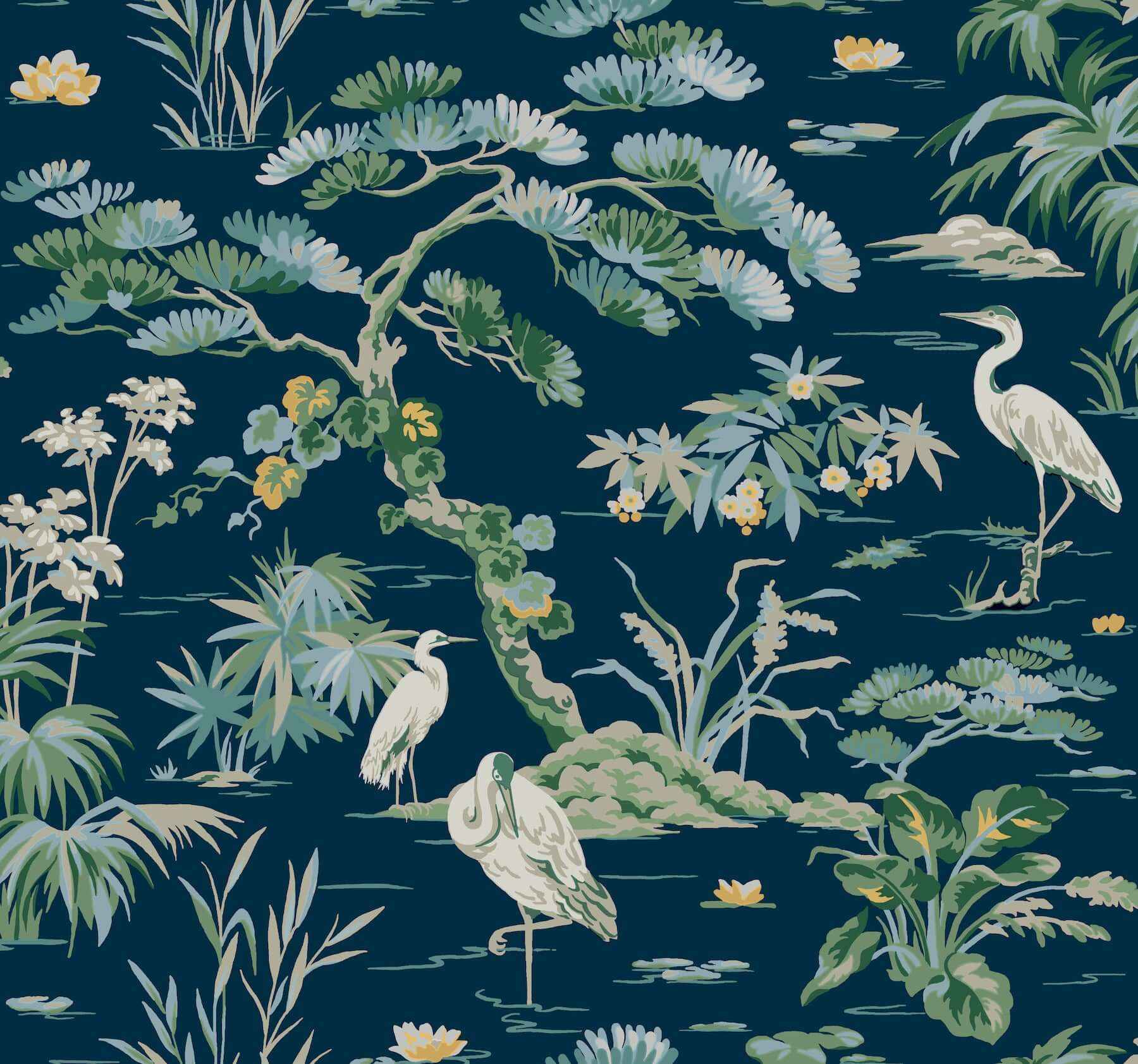 Bridgewater Navy Wallpaper - York Wallcoverings - GT4531