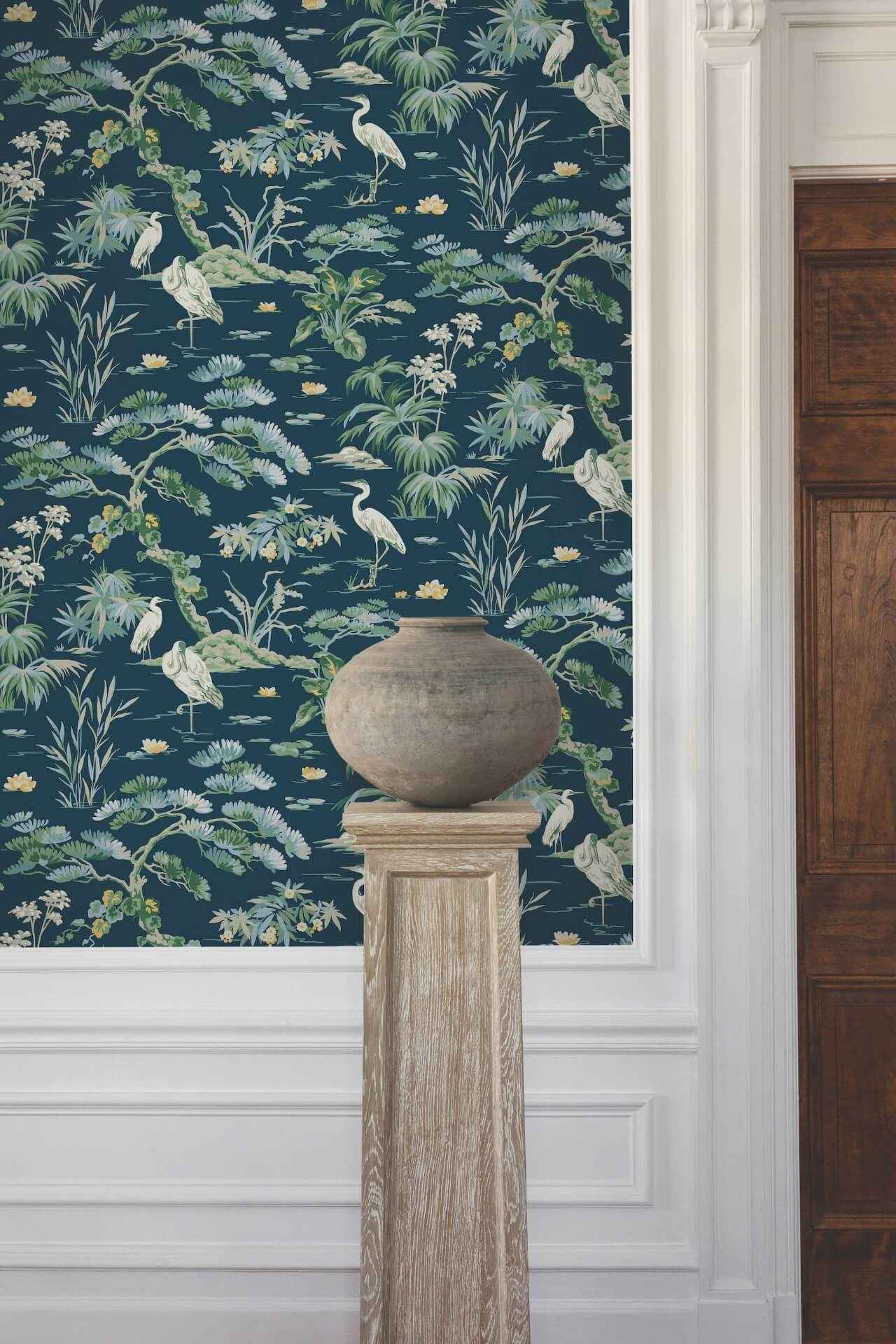 Bridgewater Navy Wallpaper - York Wallcoverings - GT4531 - York Wallcoverings Wallpaper