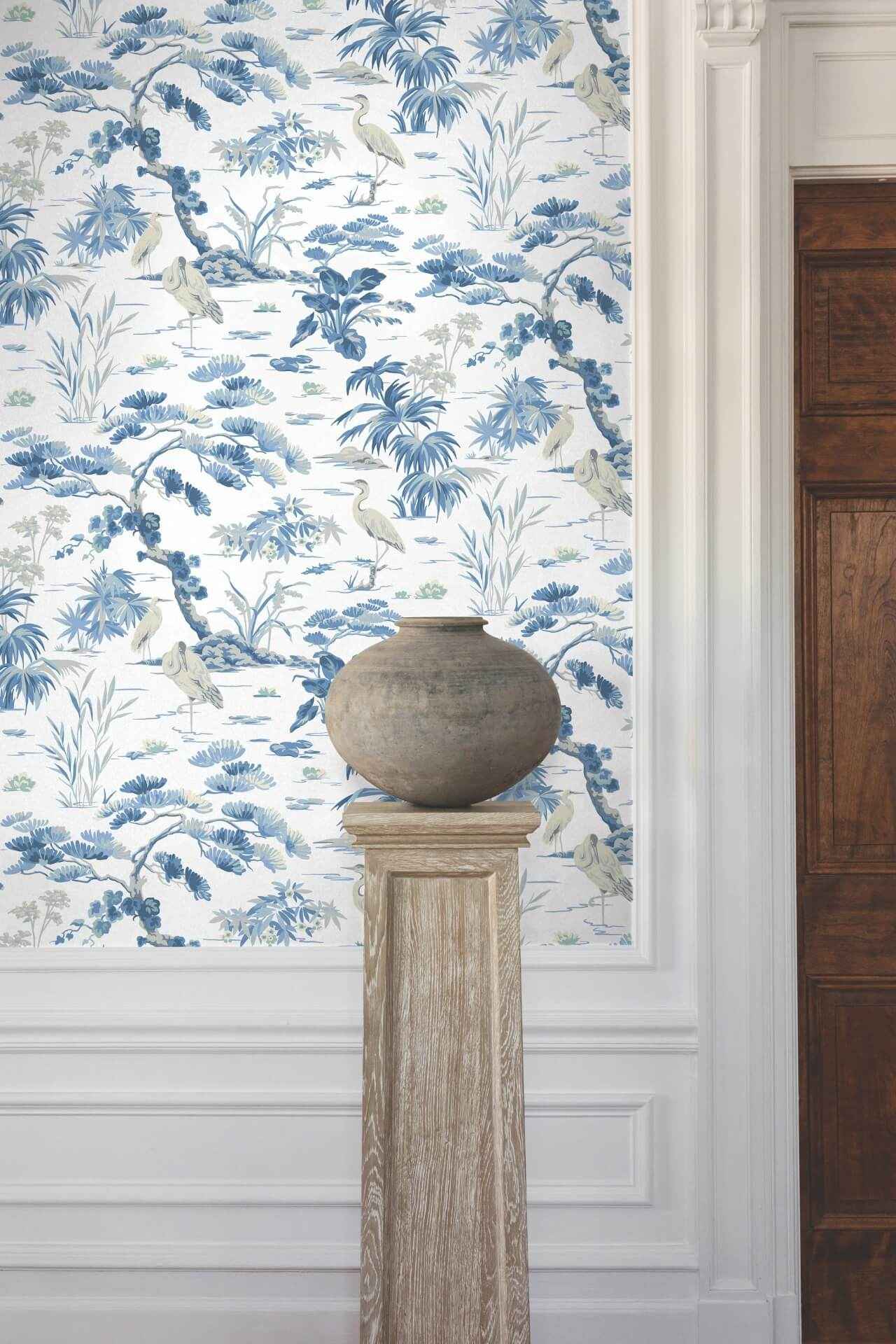 Bridgewater White Wallpaper - York Wallcoverings - GT4533 - York Wallcoverings Wallpaper