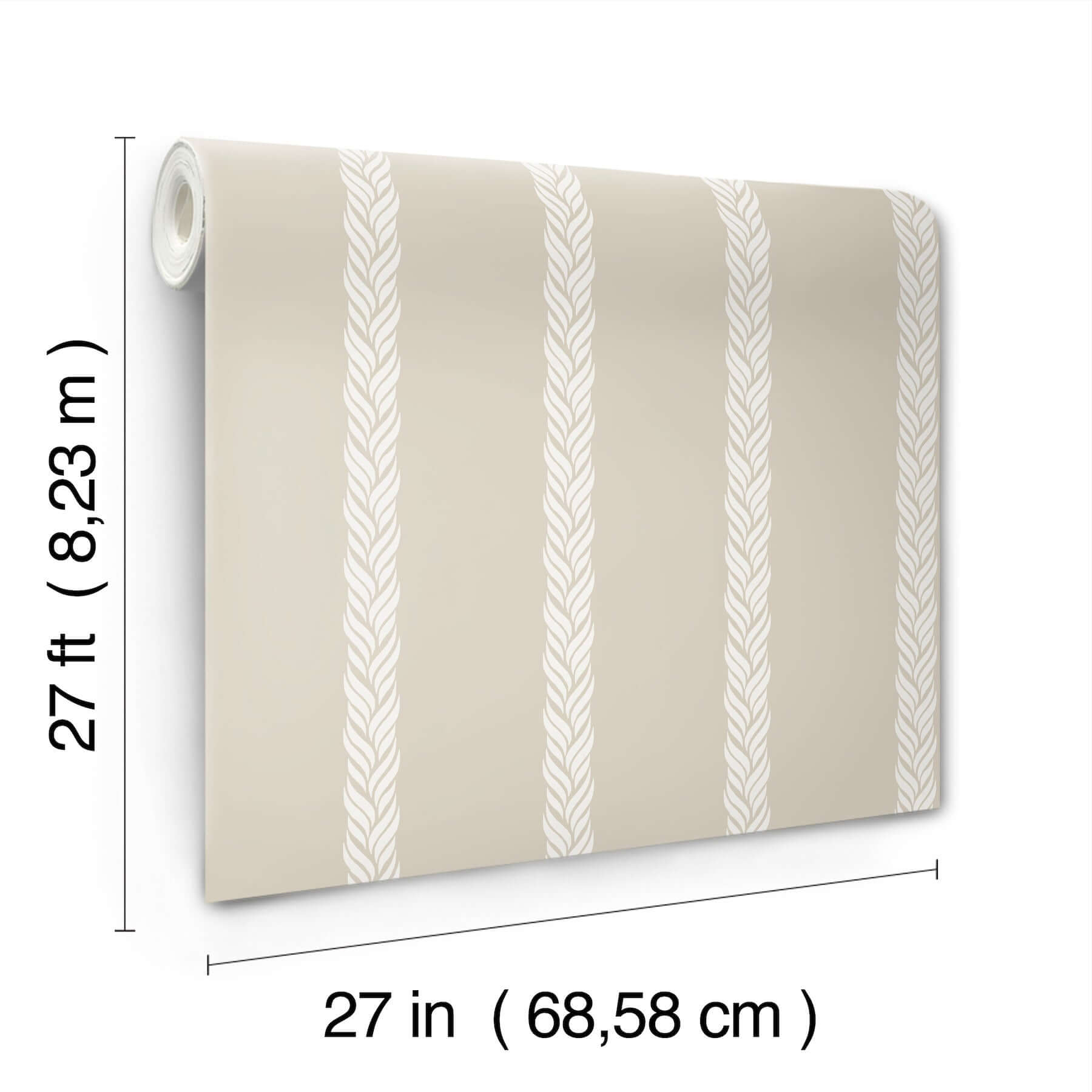 braided-stripe-beige-wallpaper-york-wallcoverings-gt4544 - York Wallcoverings Wallpaper