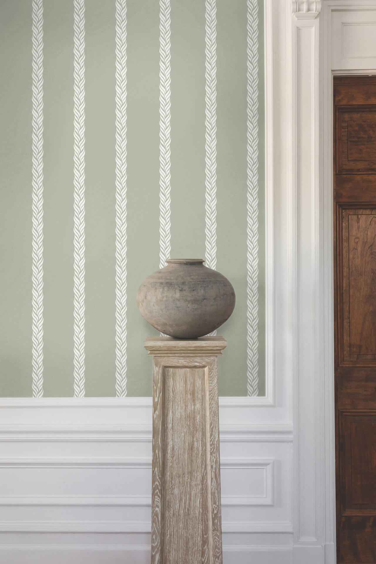 Braided Stripe Green Wallpaper - York Wallcoverings - GT4541 - York Wallcoverings Wallpaper