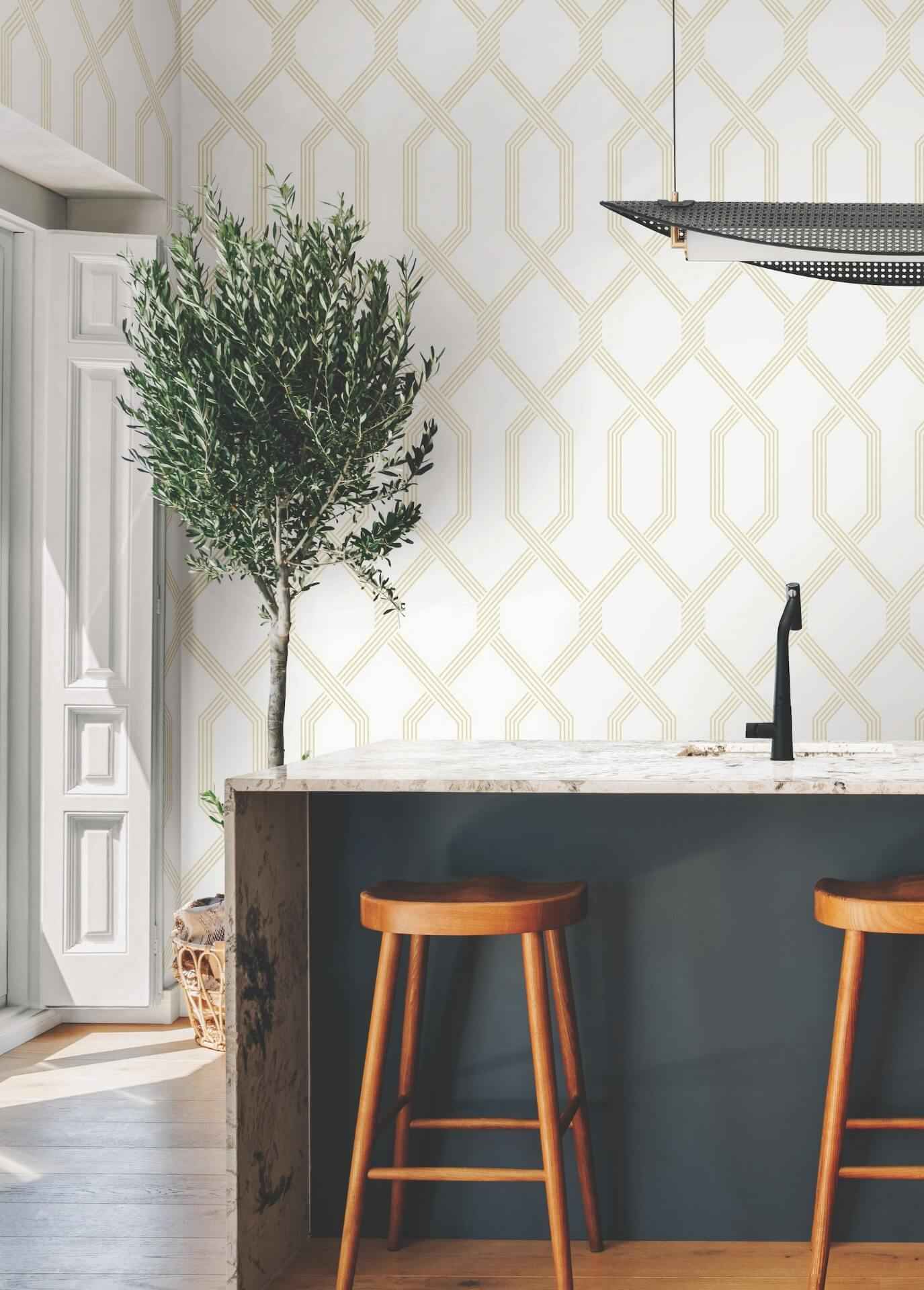 Palisade Yellow Wallpaper - York Wallcoverings - GT4556 - York Wallcoverings Wallpaper