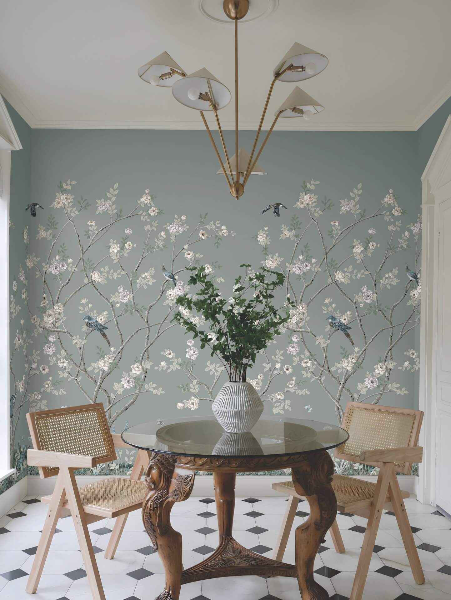 Lingering Garden Grey Wall Mural - York Wallcoverings - MU0313M - York Wallcoverings Wallpaper