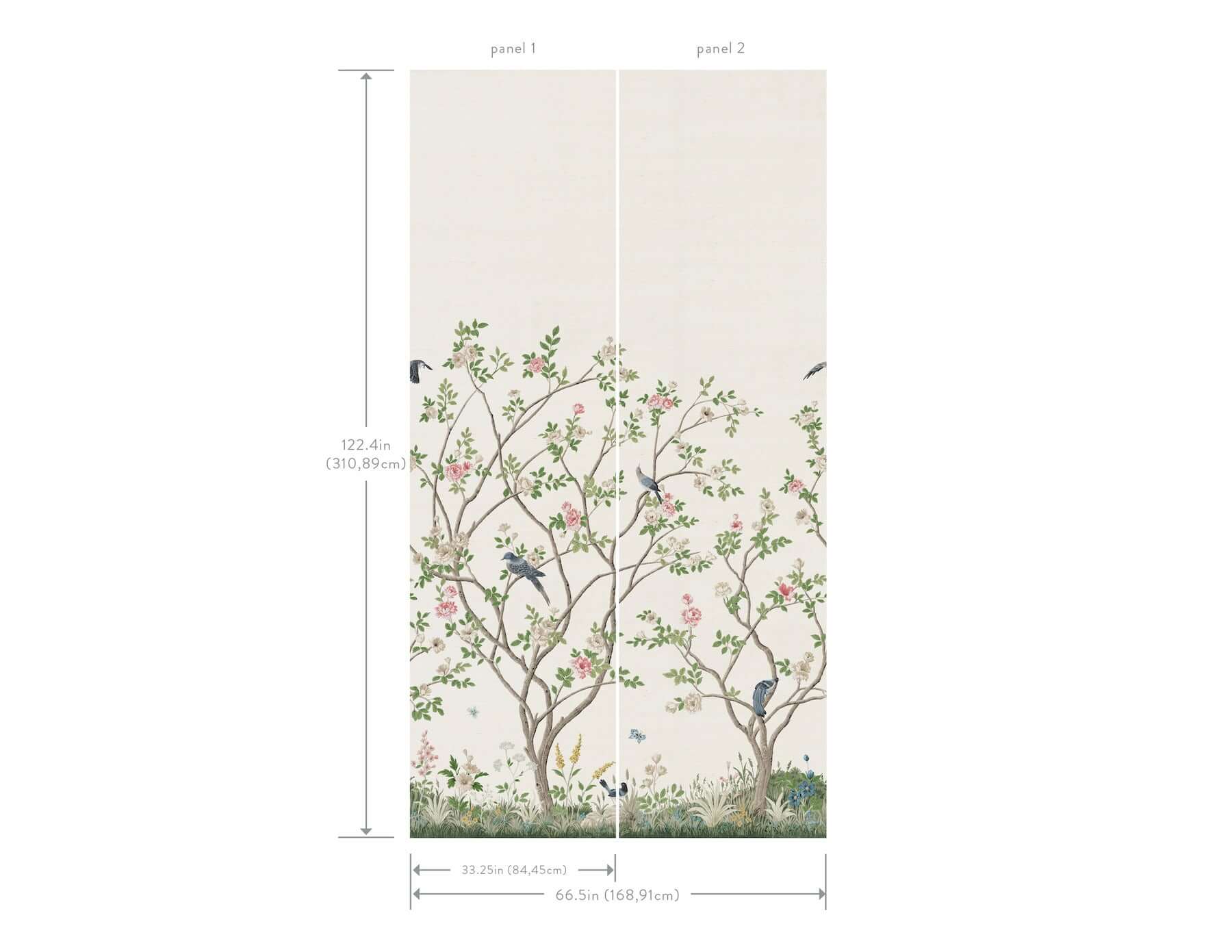 lingering-garden-white-wall-mural-york-wallcoverings-mu0317msisal - York Wallcoverings Wallpaper