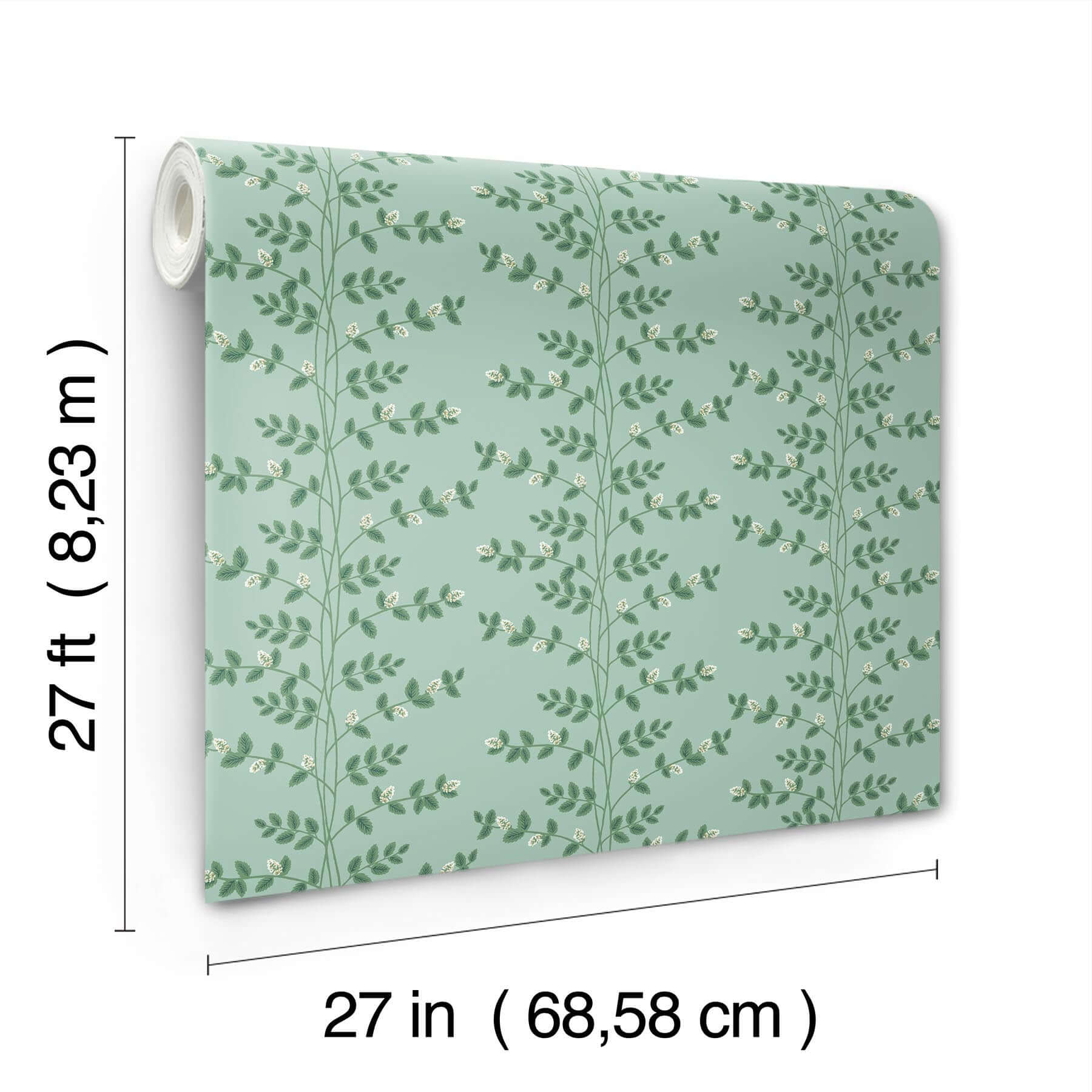 climbing-vine-wallpaper-soft-teal-york-wallcoverings-rf7421 - York Wallcoverings Wallpaper