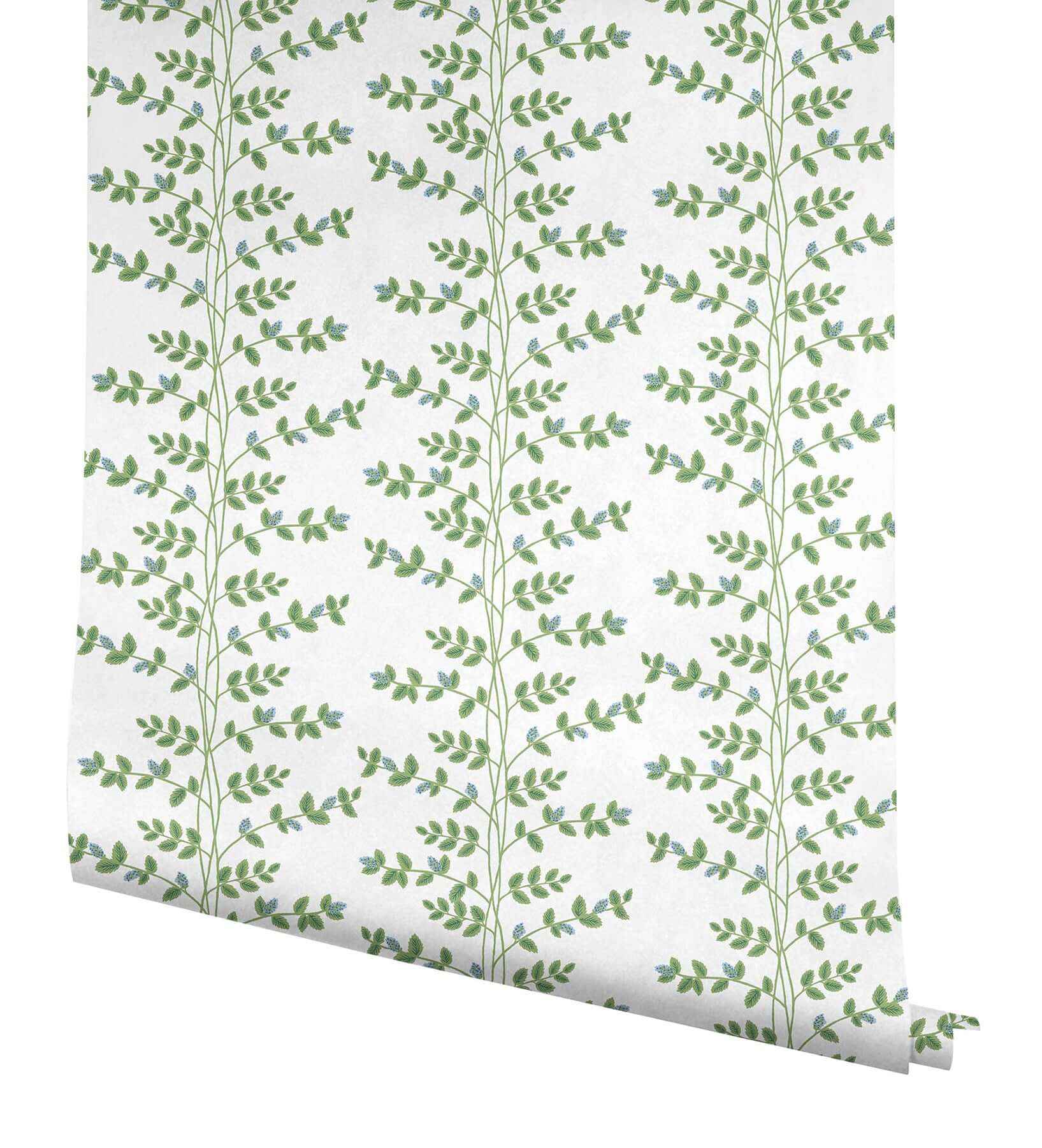 Climbing Vine Blue Wallpaper - York Wallcoverings - RF7425 - York Wallcoverings Wallpaper