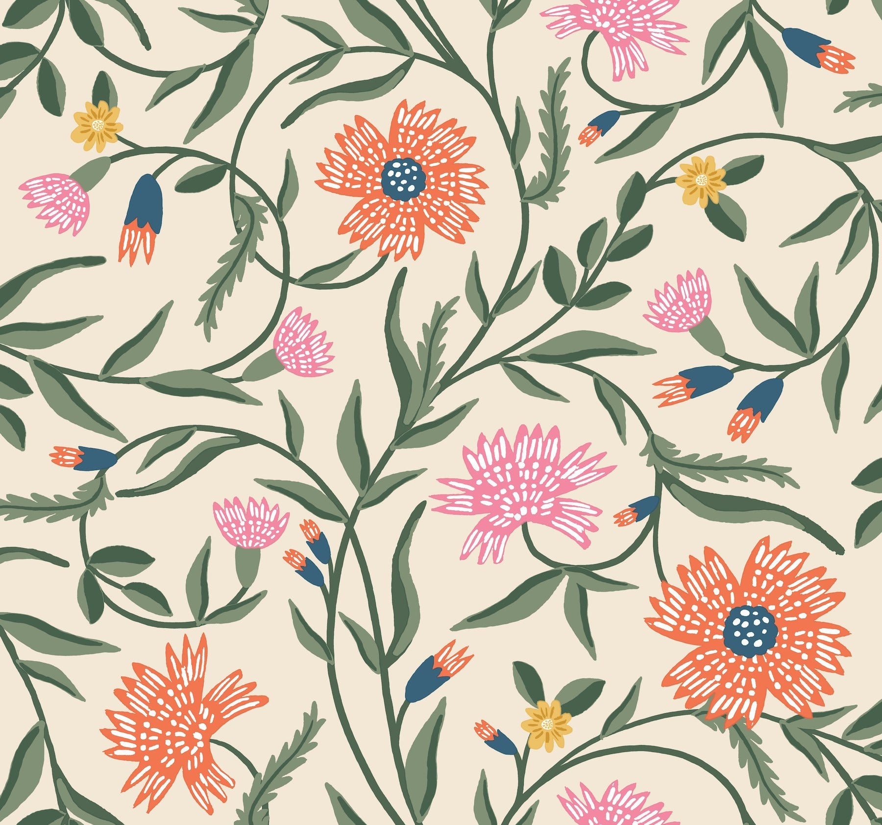 aster-wallpaper-linen-coral-york-wallcoverings-rf7433