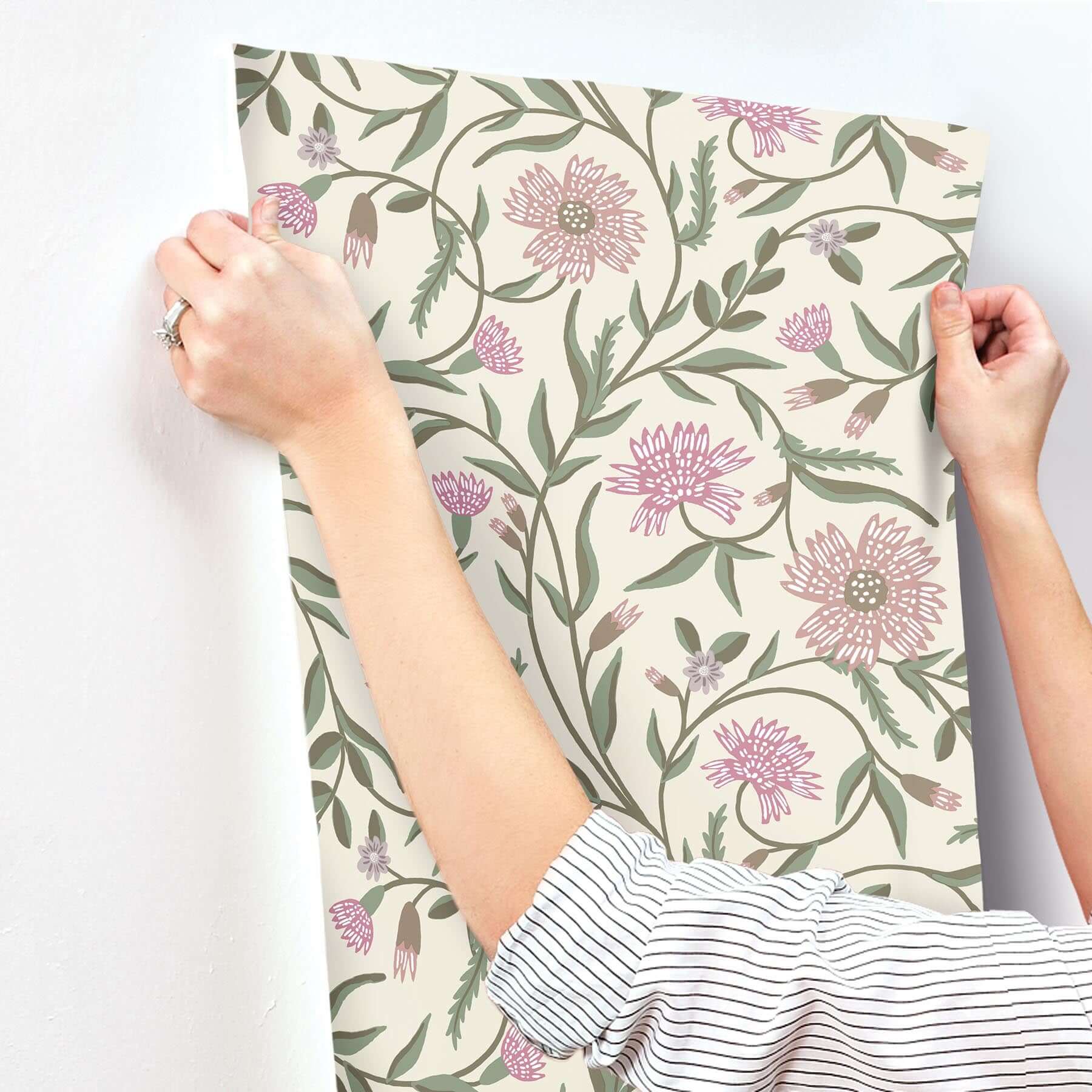 aster-wallpaper-linen-rose-york-wallcoverings-rf7436 - York Wallcoverings Wallpaper