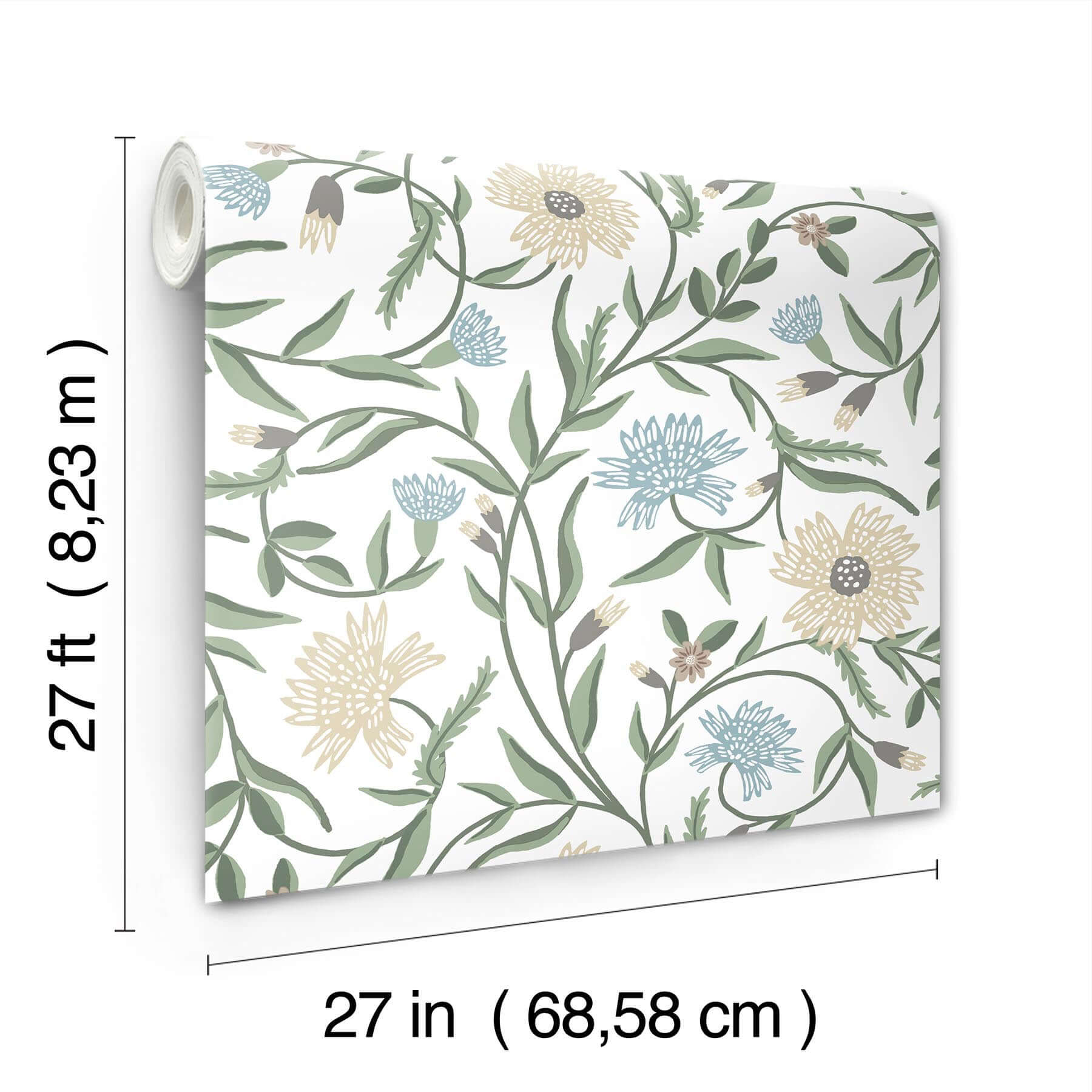 aster-wallpaper-white-york-wallcoverings-rf7431 - York Wallcoverings Wallpaper
