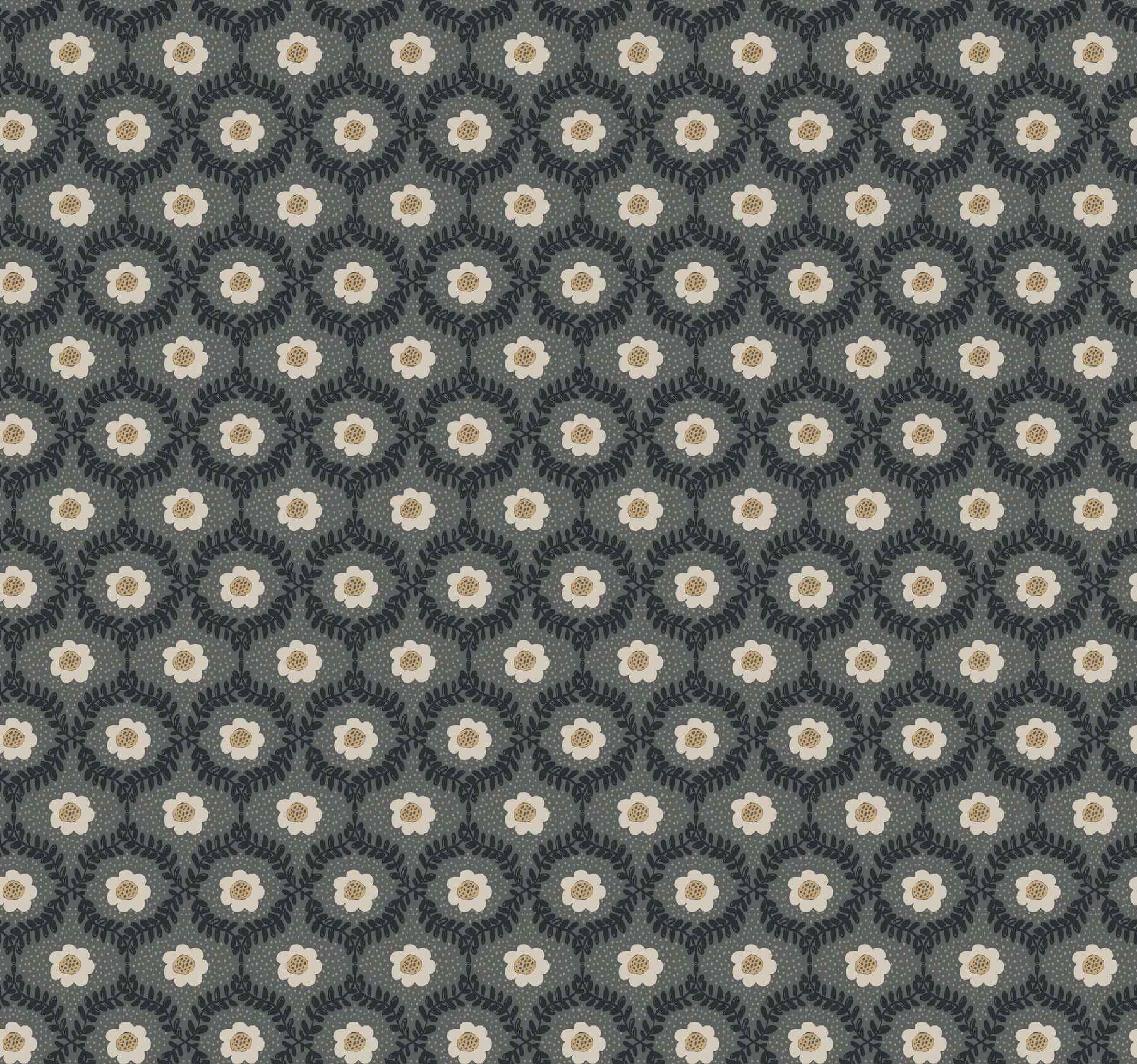 Emma Black Wallpaper - York Wallcoverings - RF7442 - York Wallcoverings Wallpaper
