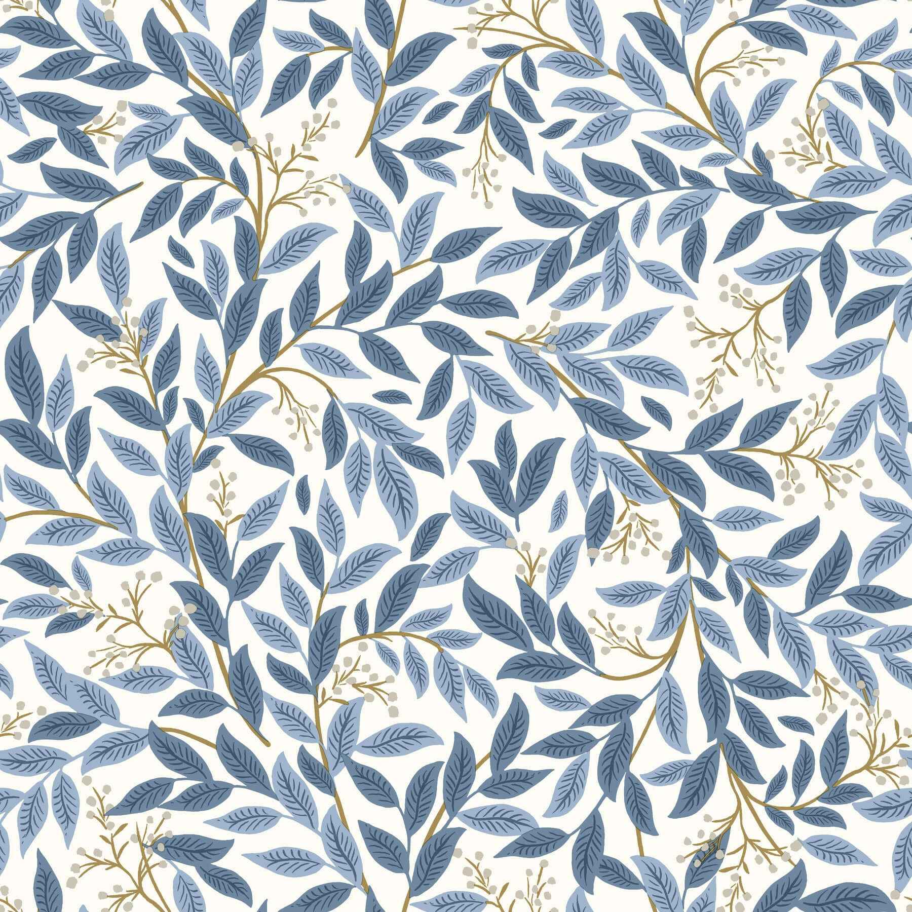 Willowberry Blue Wallpaper - York Wallcoverings - RF7461