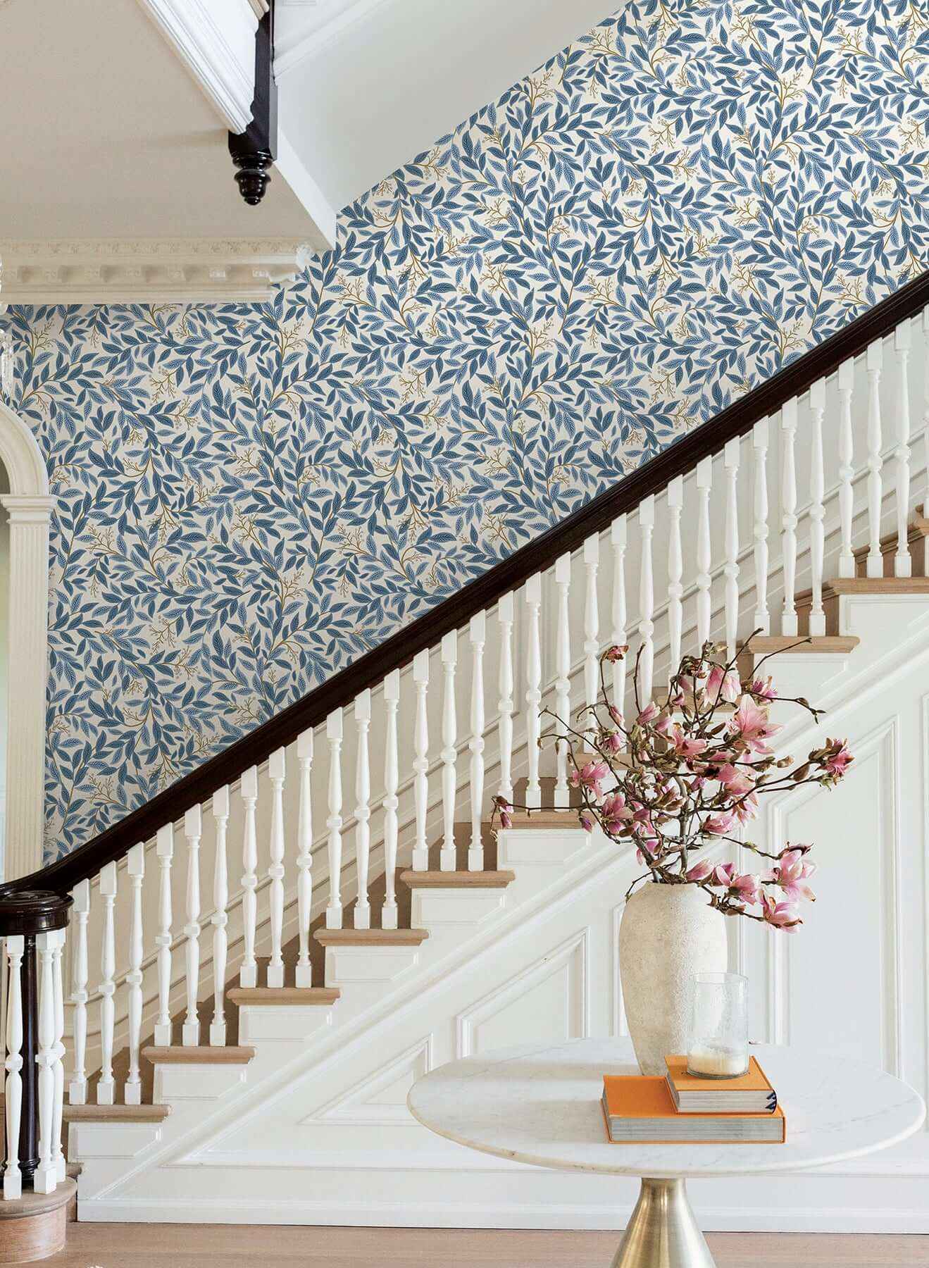 Willowberry Blue Wallpaper - York Wallcoverings - RF7461 - York Wallcoverings Wallpaper