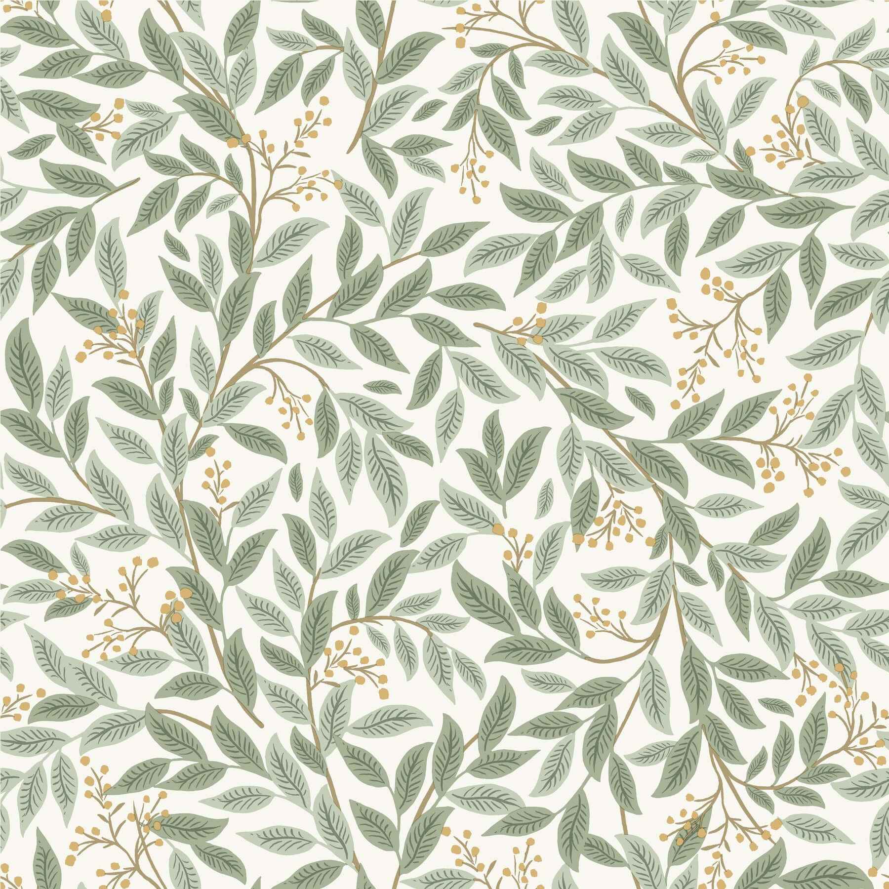 Willowberry Sage Wallpaper - York Wallcoverings - RF7465