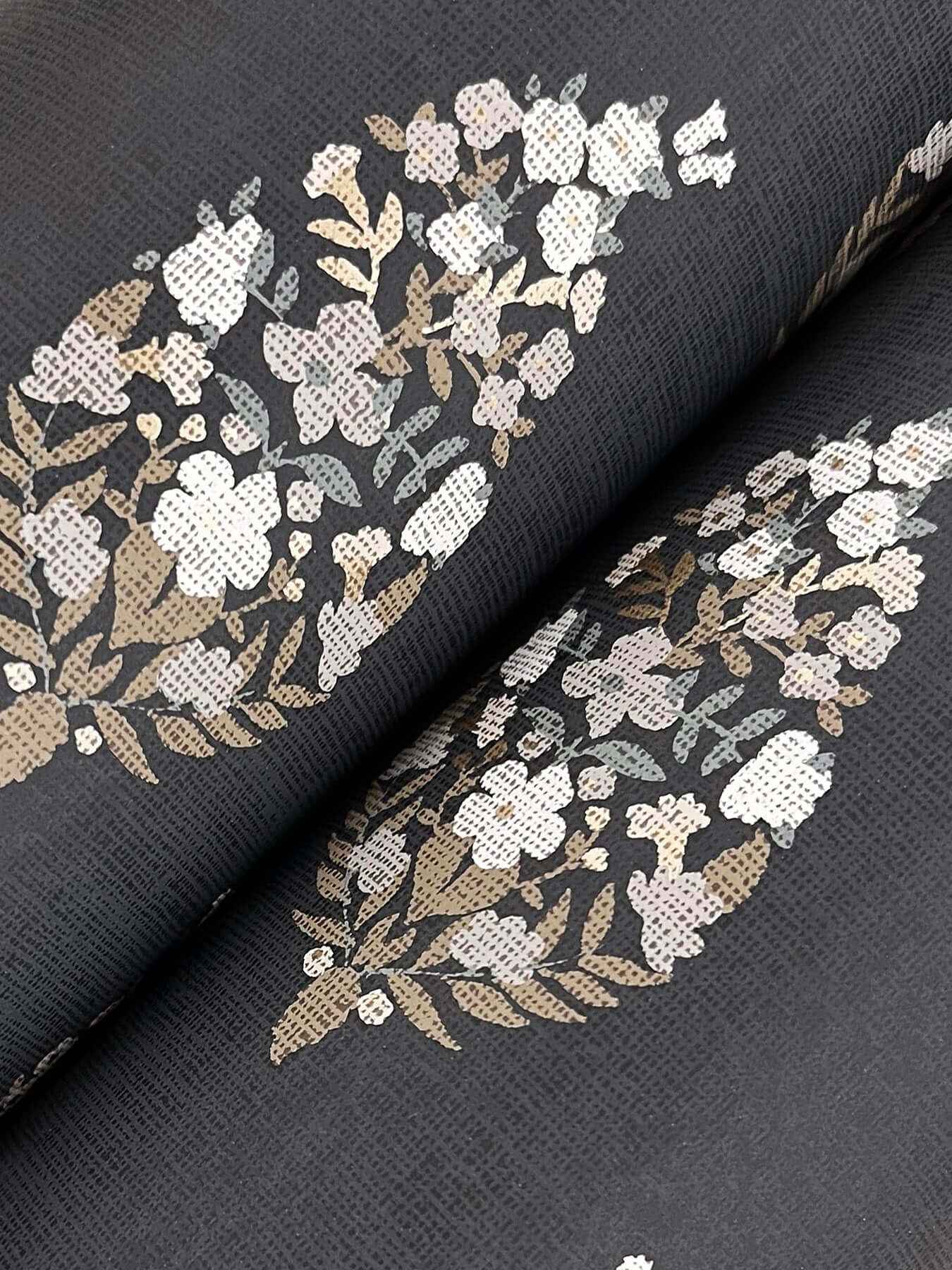 Paisley Black Wallpaper - York Wallcoverings - RF7472 - York Wallcoverings Wallpaper