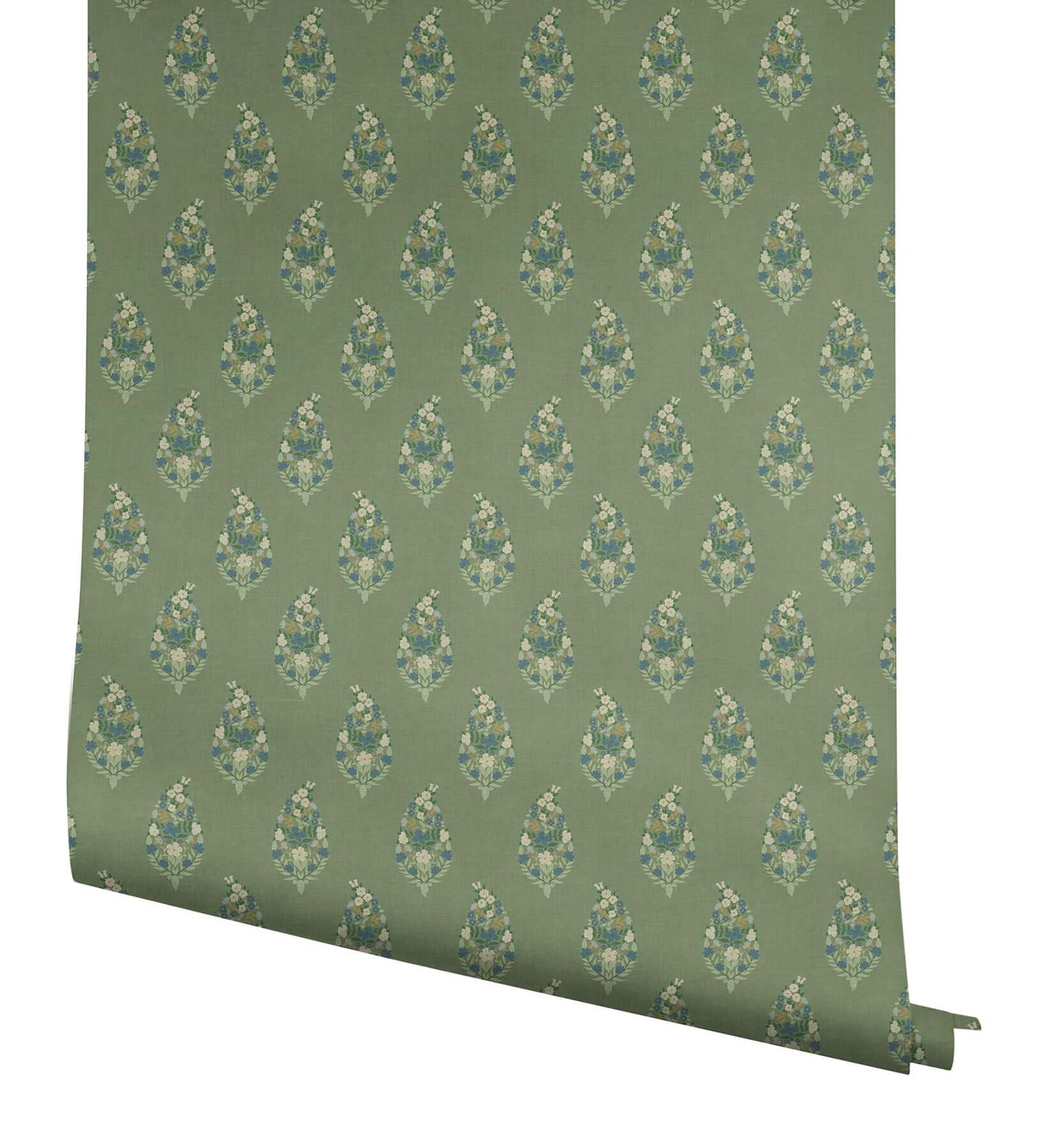 paisley-wallpaper-green-york-wallcoverings-rf7471 - York Wallcoverings Wallpaper
