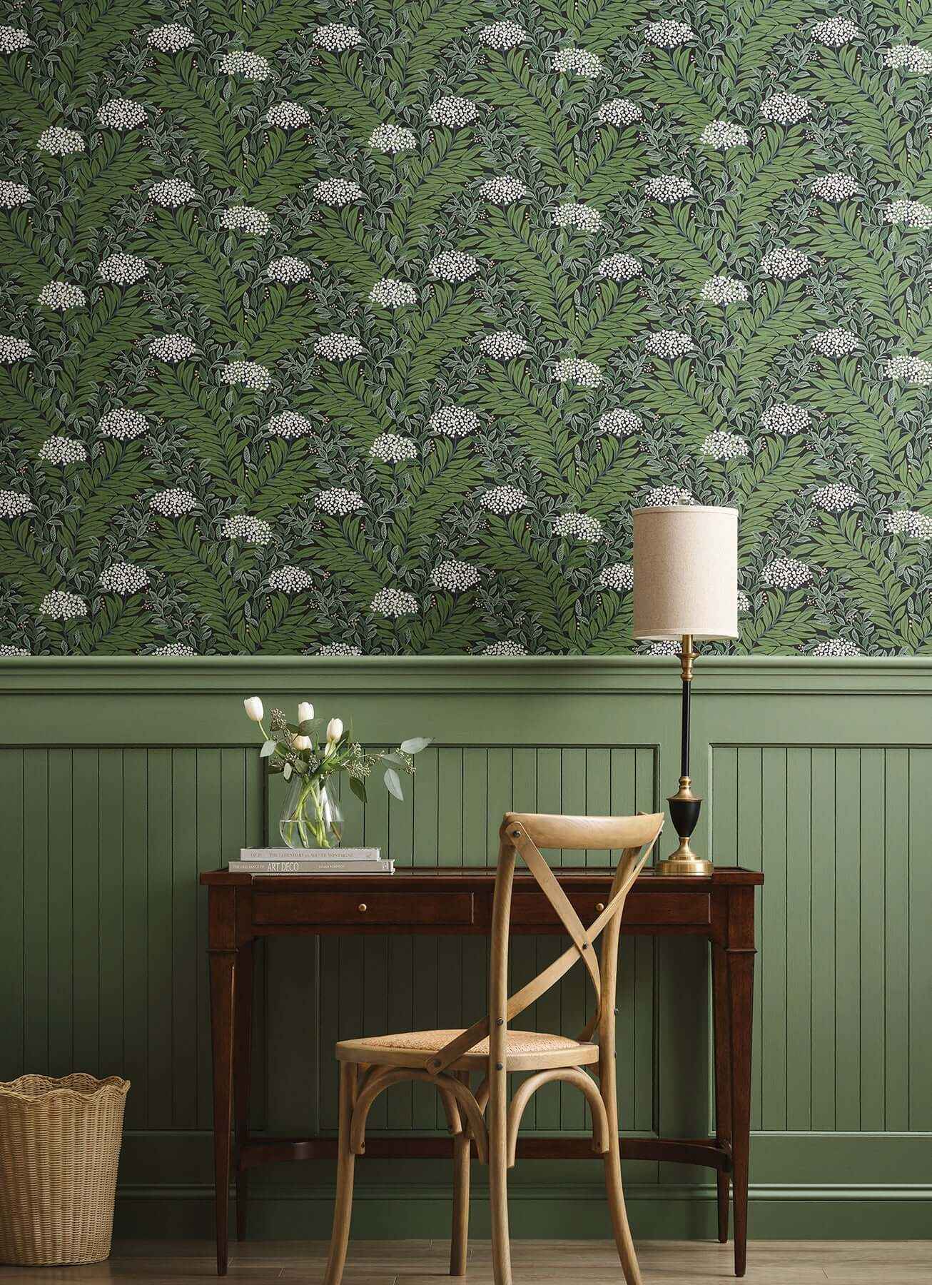 Highgrove Black Wallpaper - York Wallcoverings - RF7504 - York Wallcoverings Wallpaper