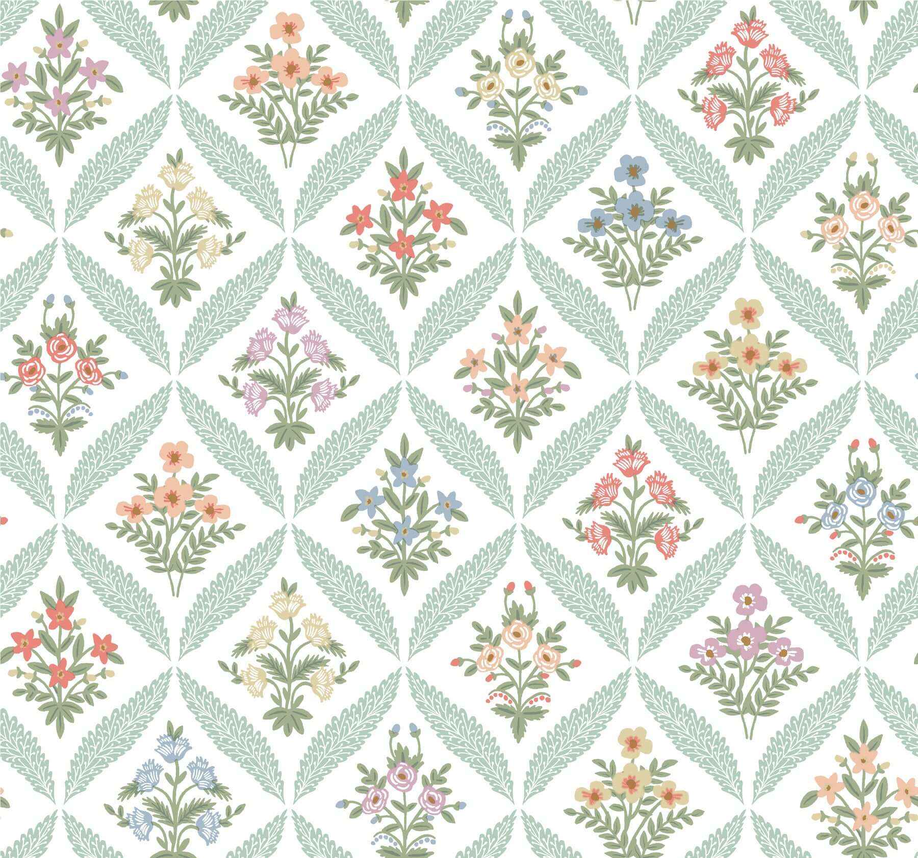 Estee Garden Pastel Wallpaper - York Wallcoverings - RF7512 - York Wallcoverings Wallpaper