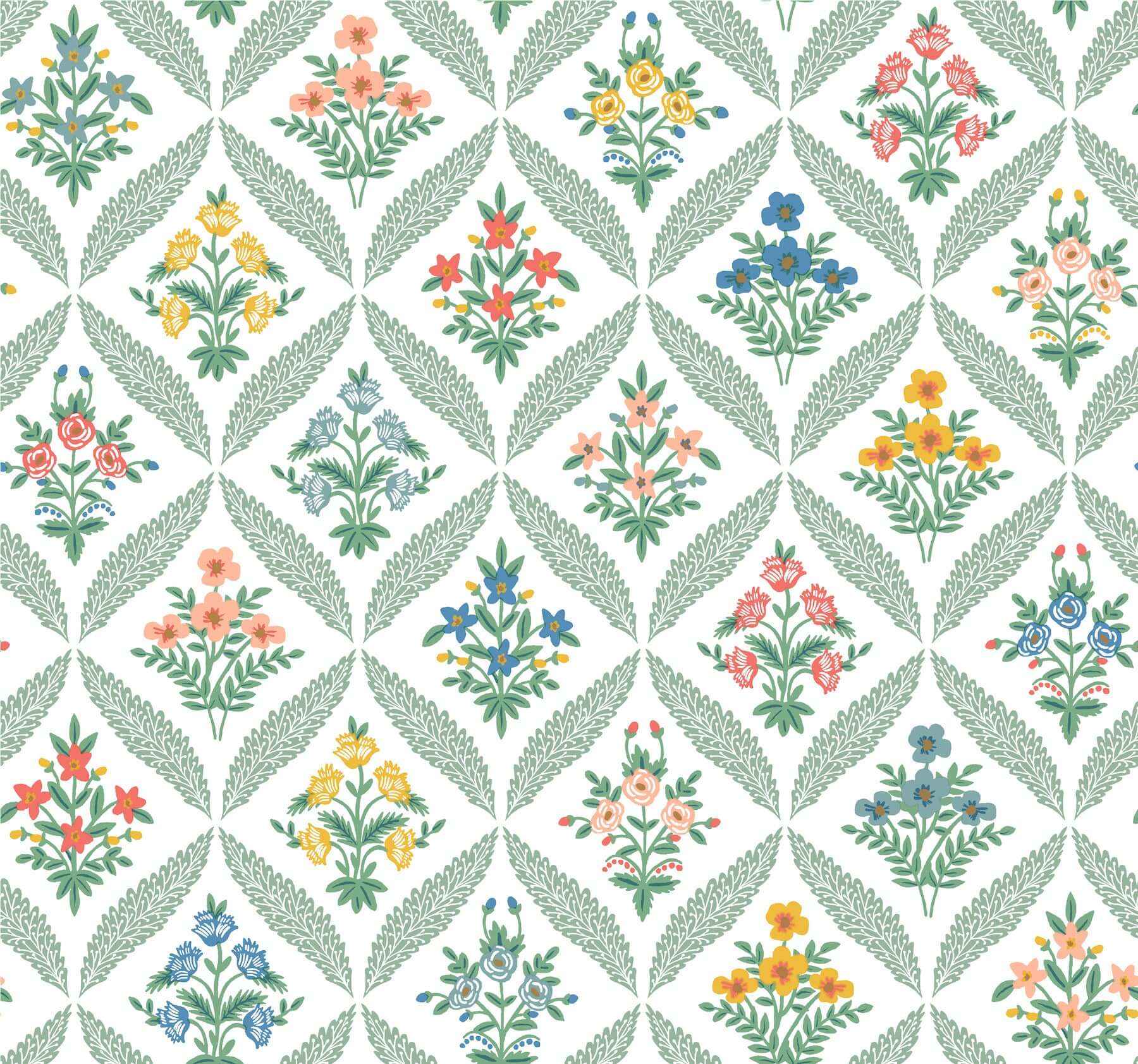 Estee Garden Sage Wallpaper - York Wallcoverings - RF7513