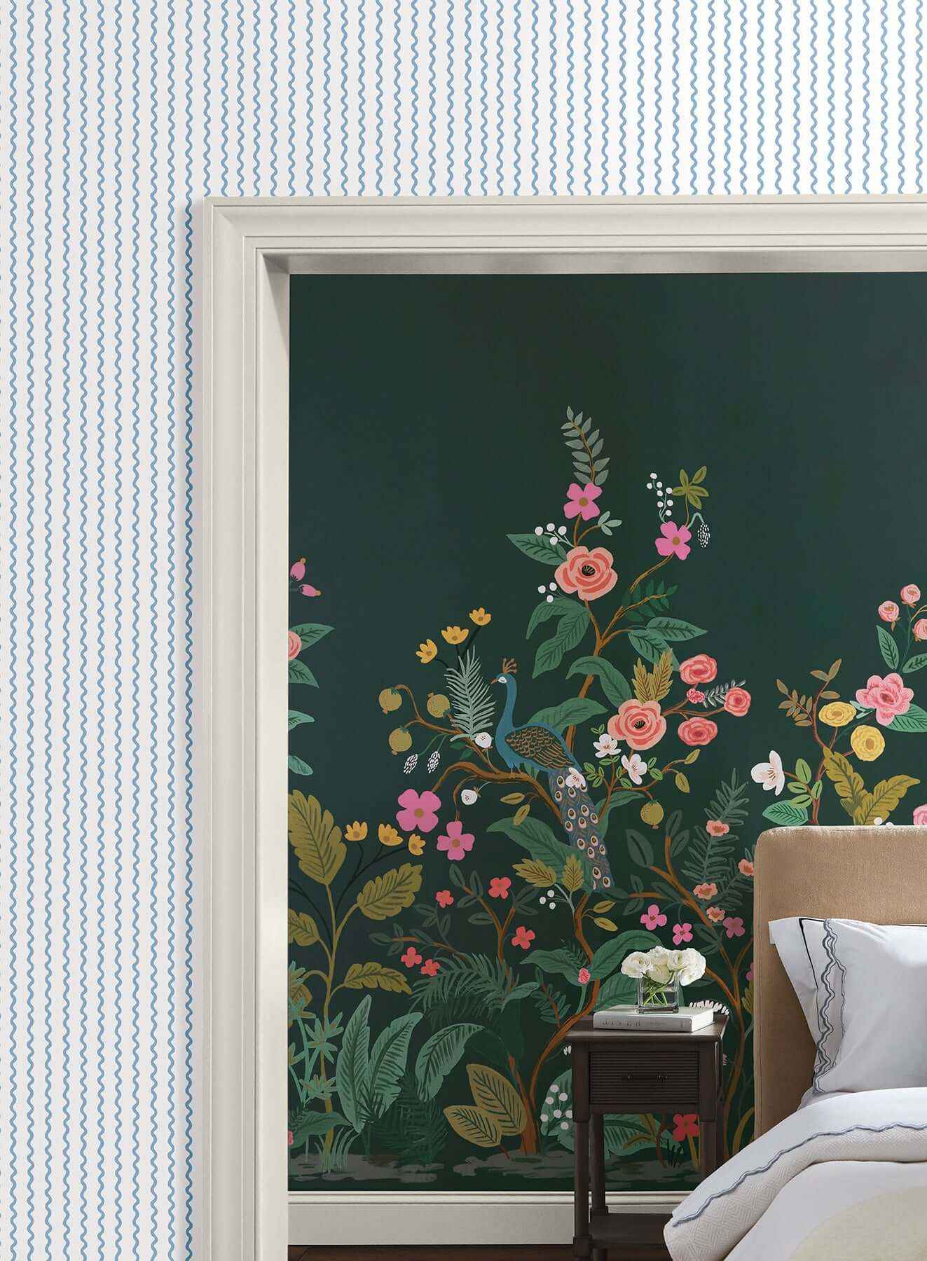 Rickrack Blue Wallpaper - York Wallcoverings - RF7555 - York Wallcoverings Wallpaper