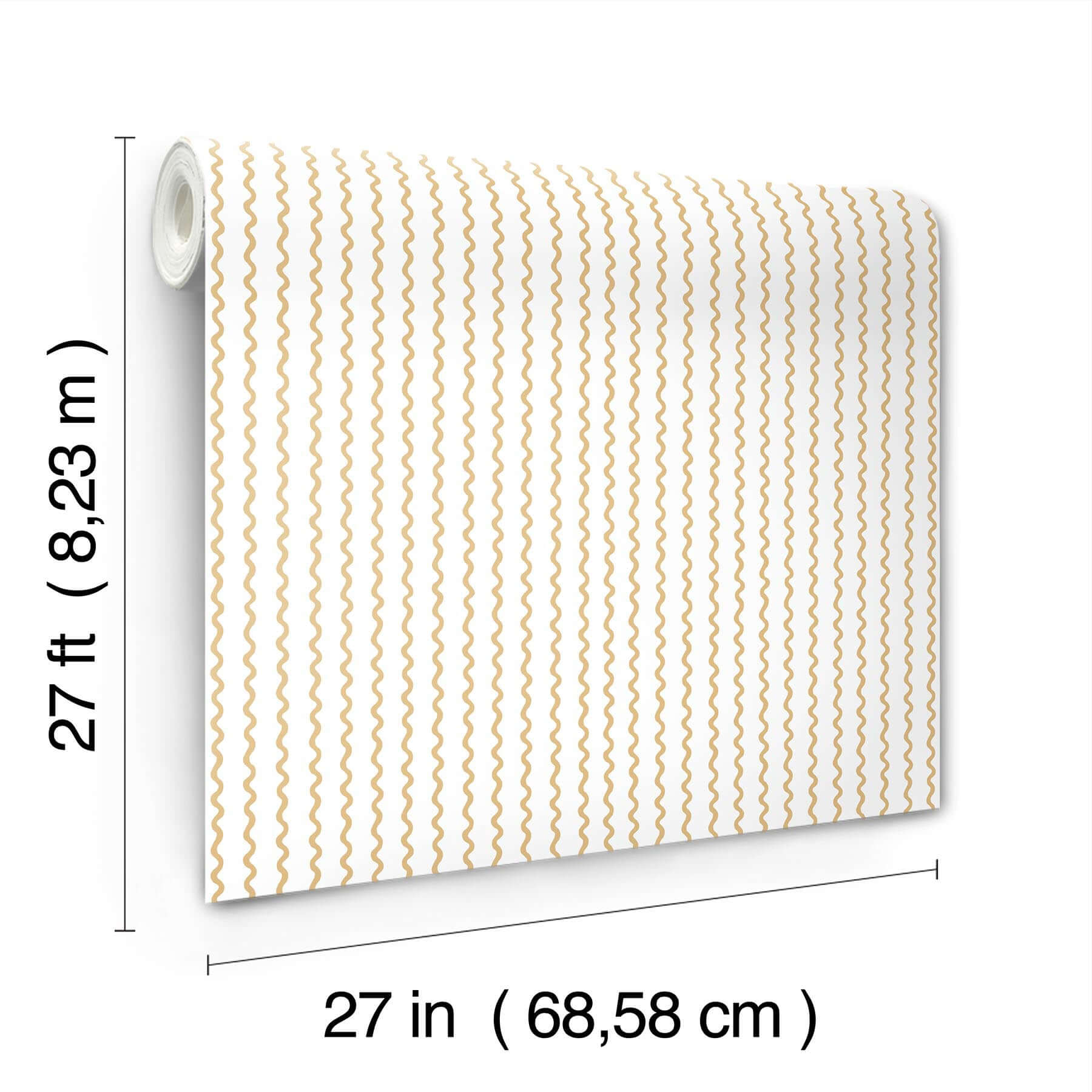 rickrack-wallpaper-gold-york-wallcoverings-rf7551 - York Wallcoverings Wallpaper