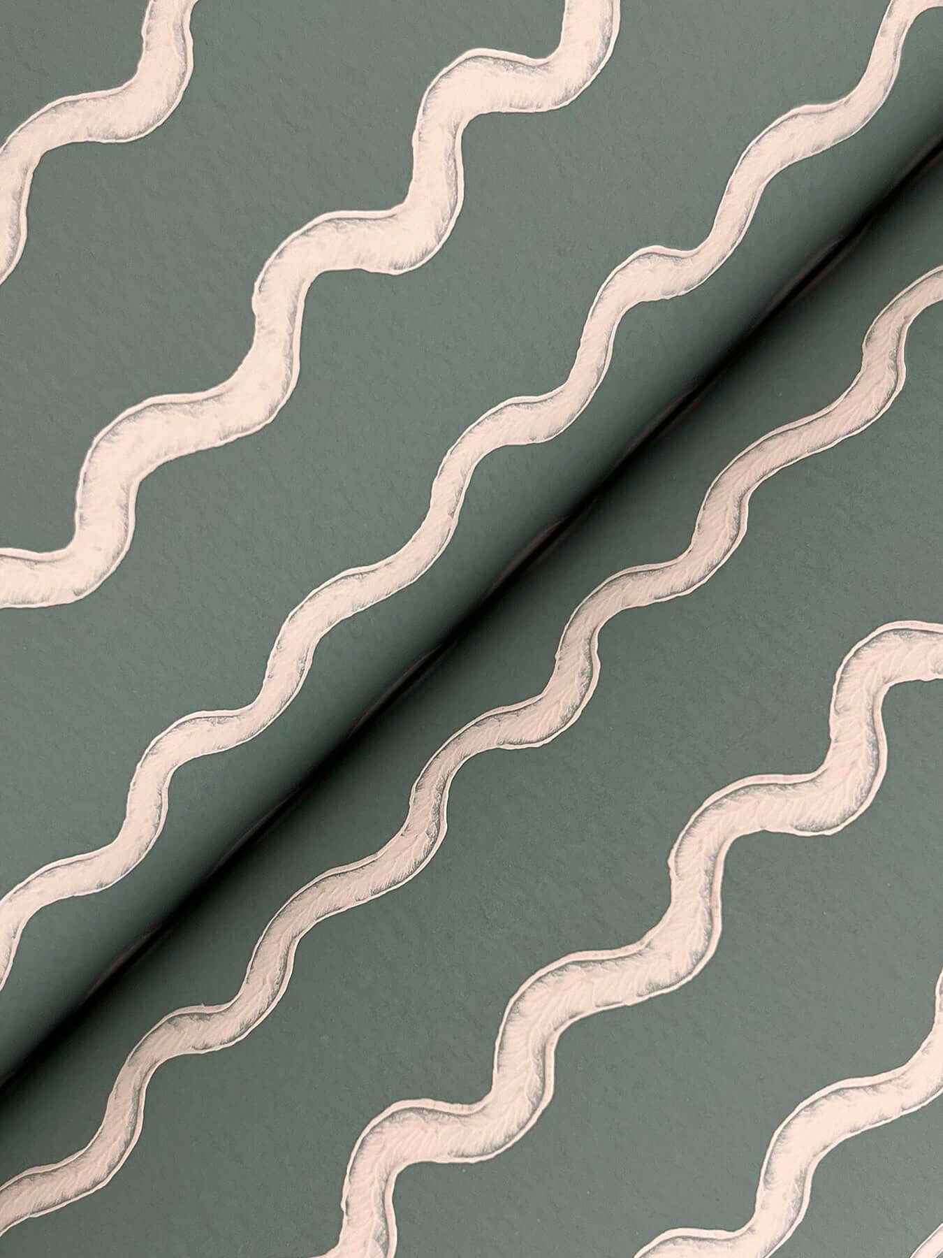 Rickrack Moss Wallpaper - York Wallcoverings - RF7553 - York Wallcoverings Wallpaper