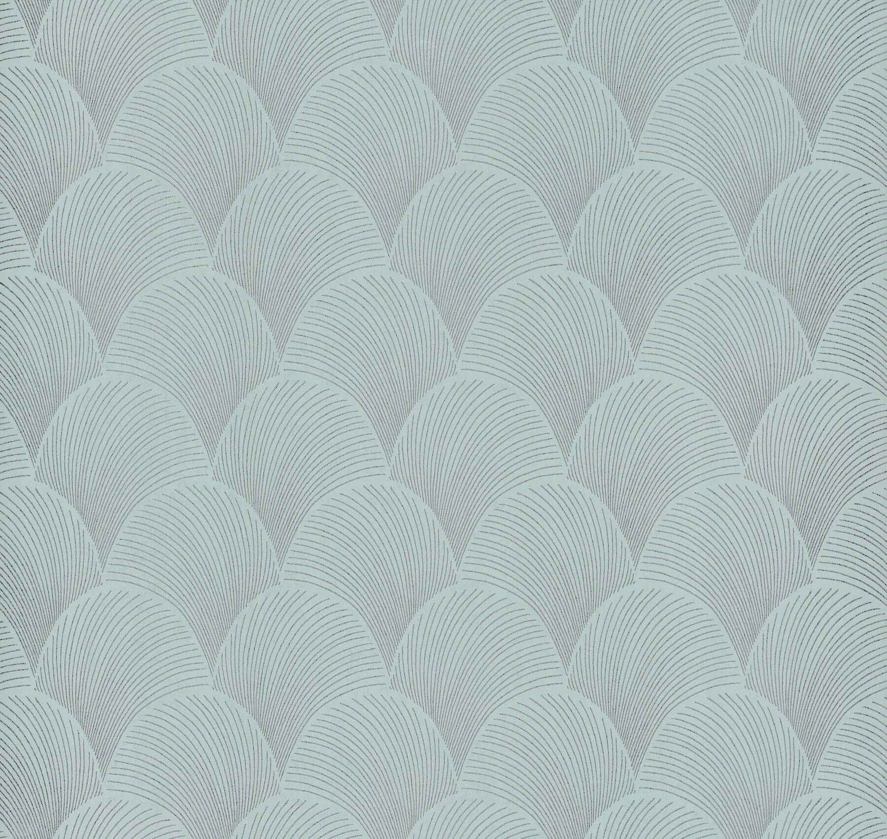 Metallic Blue Pearl Scallop Wallpaper - York Wallcoverings - NT6108