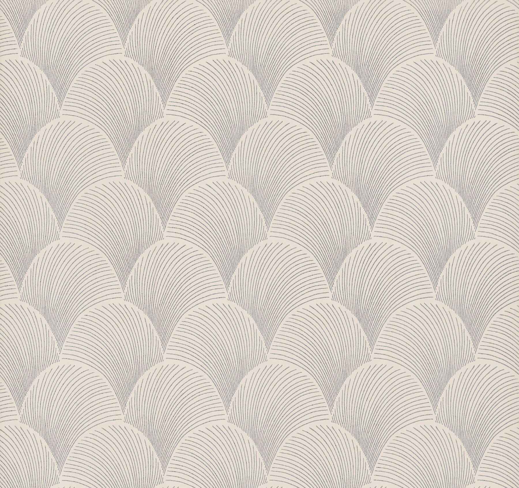 Metallic Cream Scallop Wallpaper - York Wallcoverings - NT6104