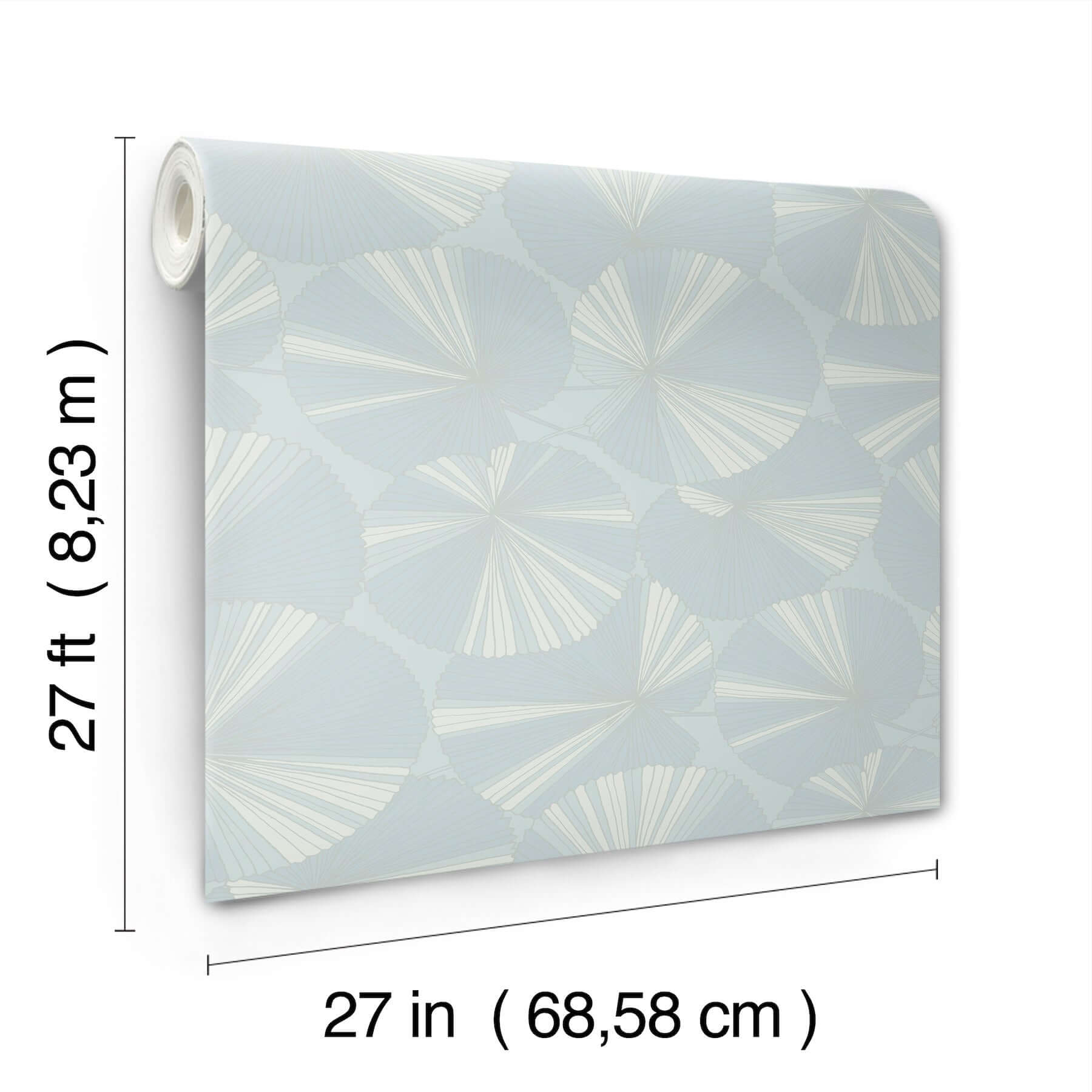 layered-lily-pads-wallpaper-spa-york-wallcoverings-nt6116 - York Wallcoverings Wallpaper